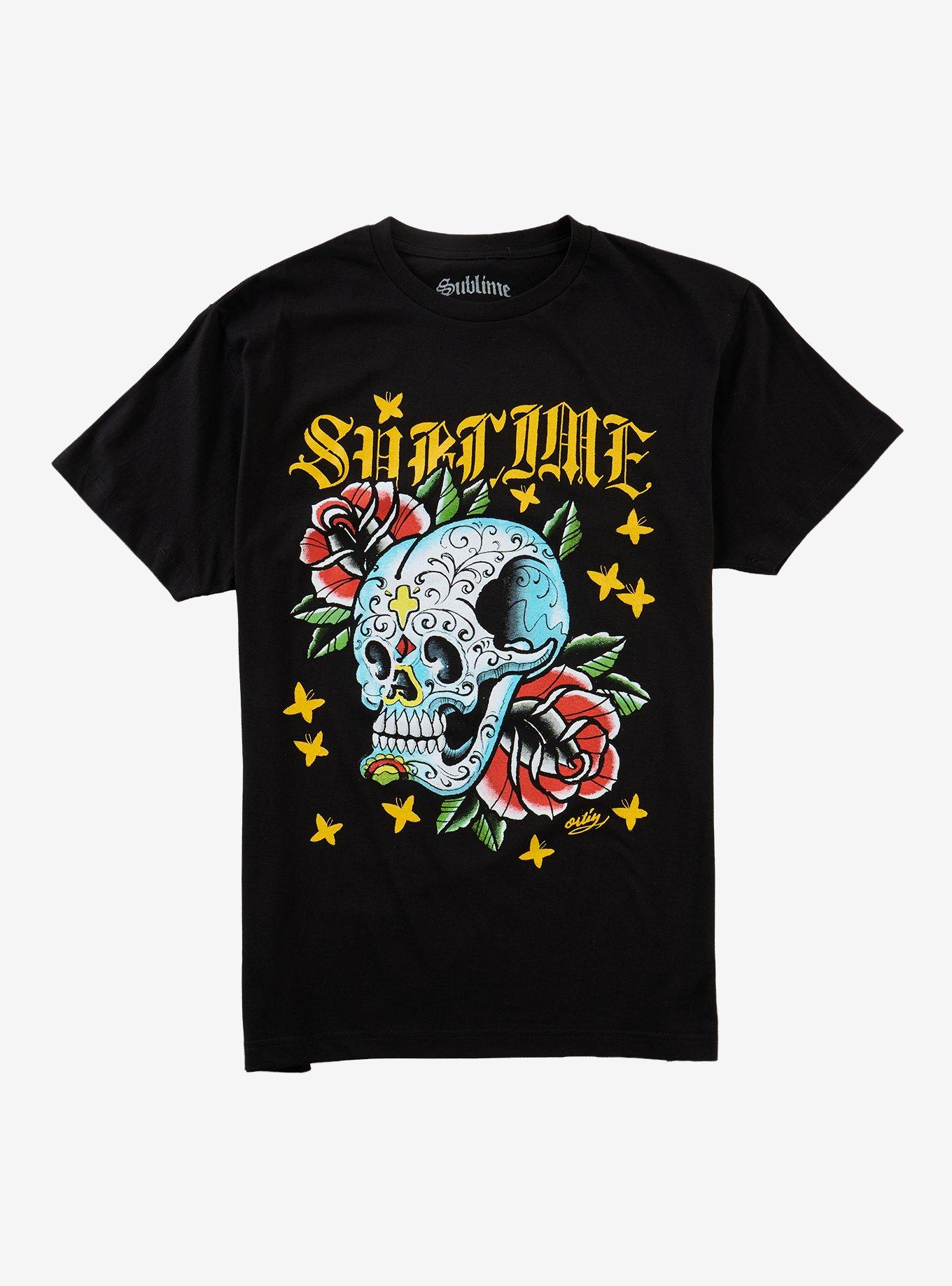 Sublime Tattoo Skull T-Shirt, , hi-res