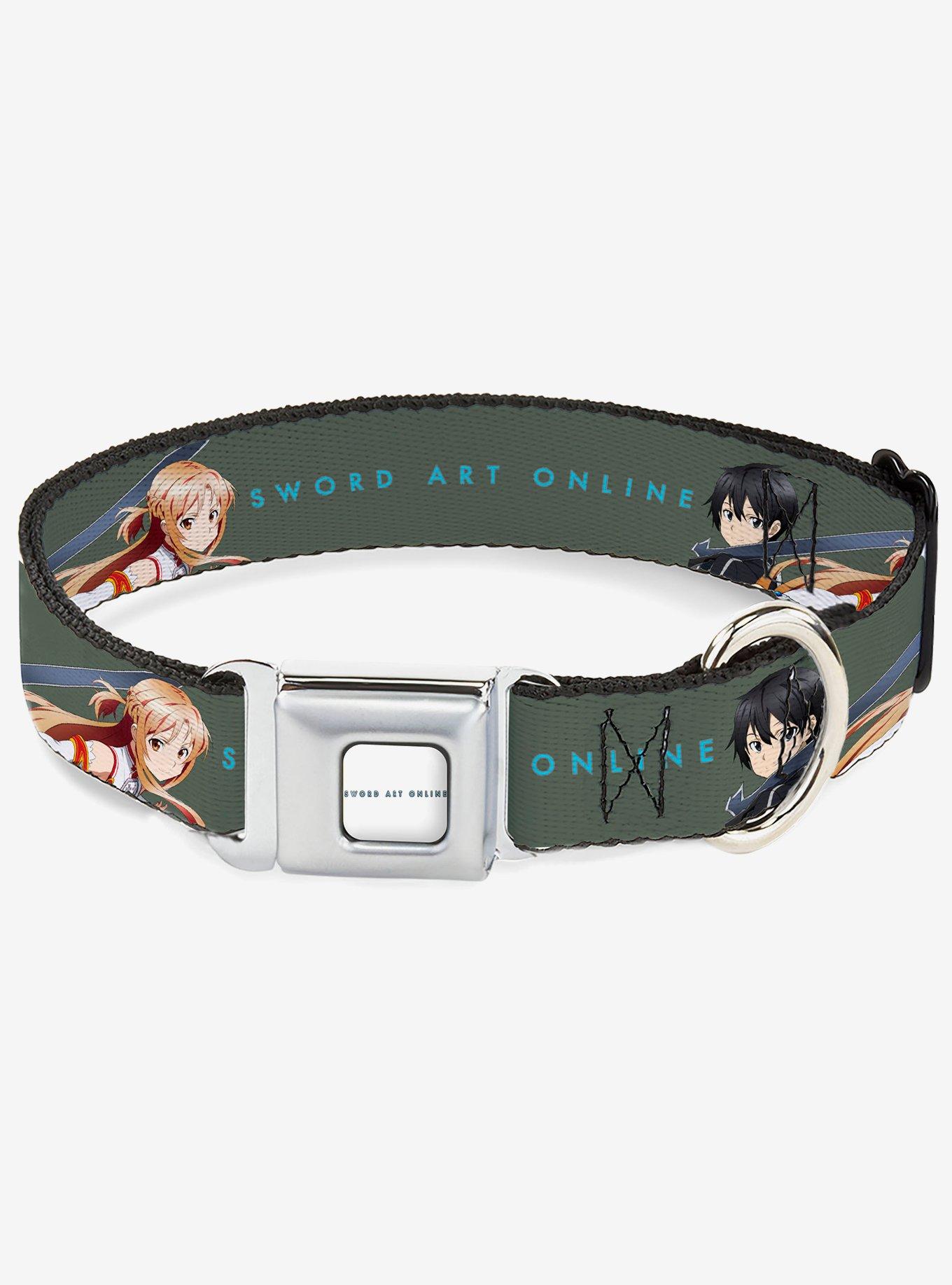 Sword Art Online Kirito & Asuna Pose & Title Seatbelt Buckle Dog Collar, , hi-res