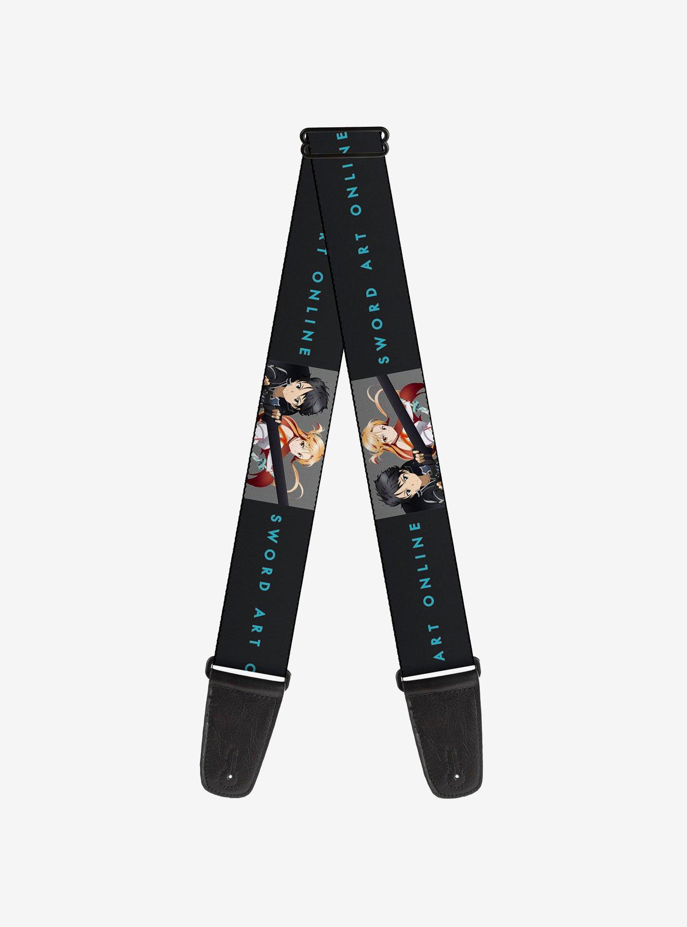Sword Art Online Kirito & Asuna Swords Pose & Logo Guitar Strap, , hi-res