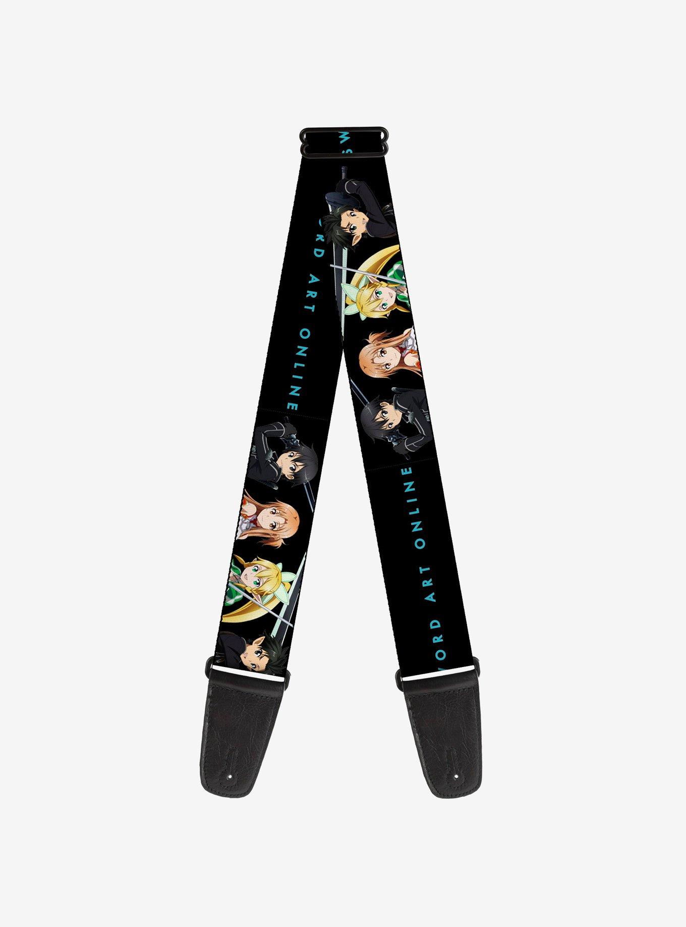 Sword Art Online Four Character Swords Group & Logo Guitar Strap, , hi-res
