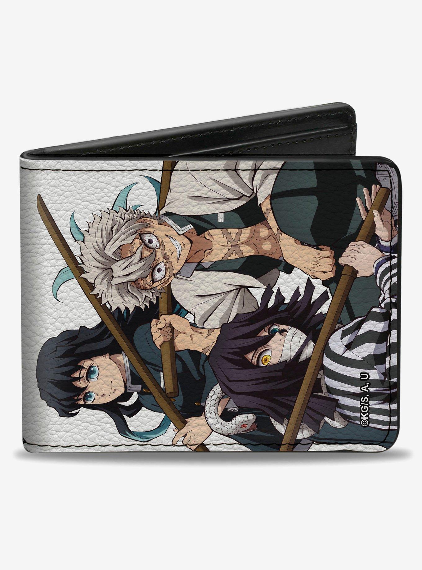 Demon Slayer Three Character Group Pose & Title Bifold Wallet, , hi-res