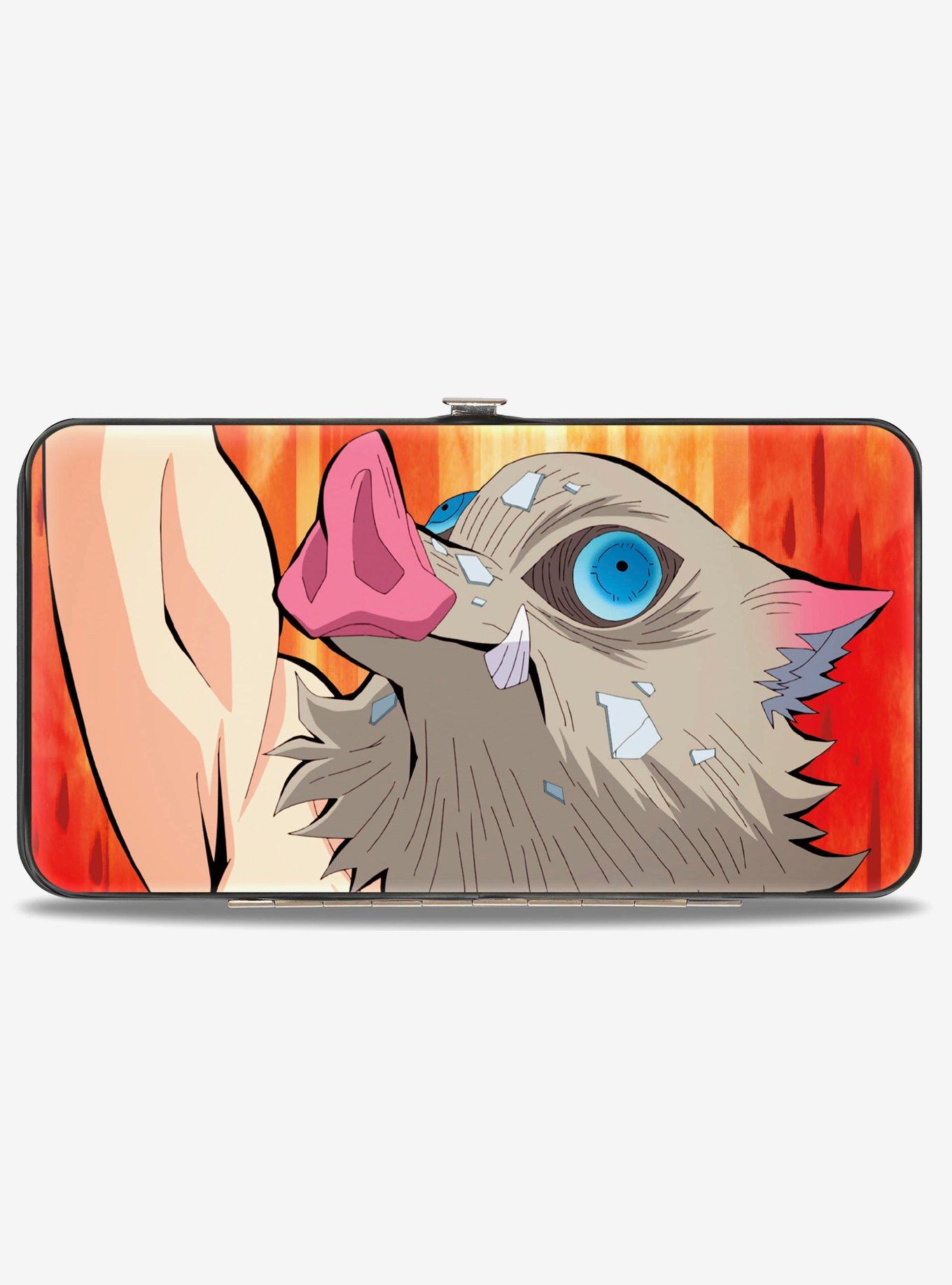 Demon Slayer Tanjiro & Inosuke Boar Head Poses & Logo Hinged Wallet, , hi-res
