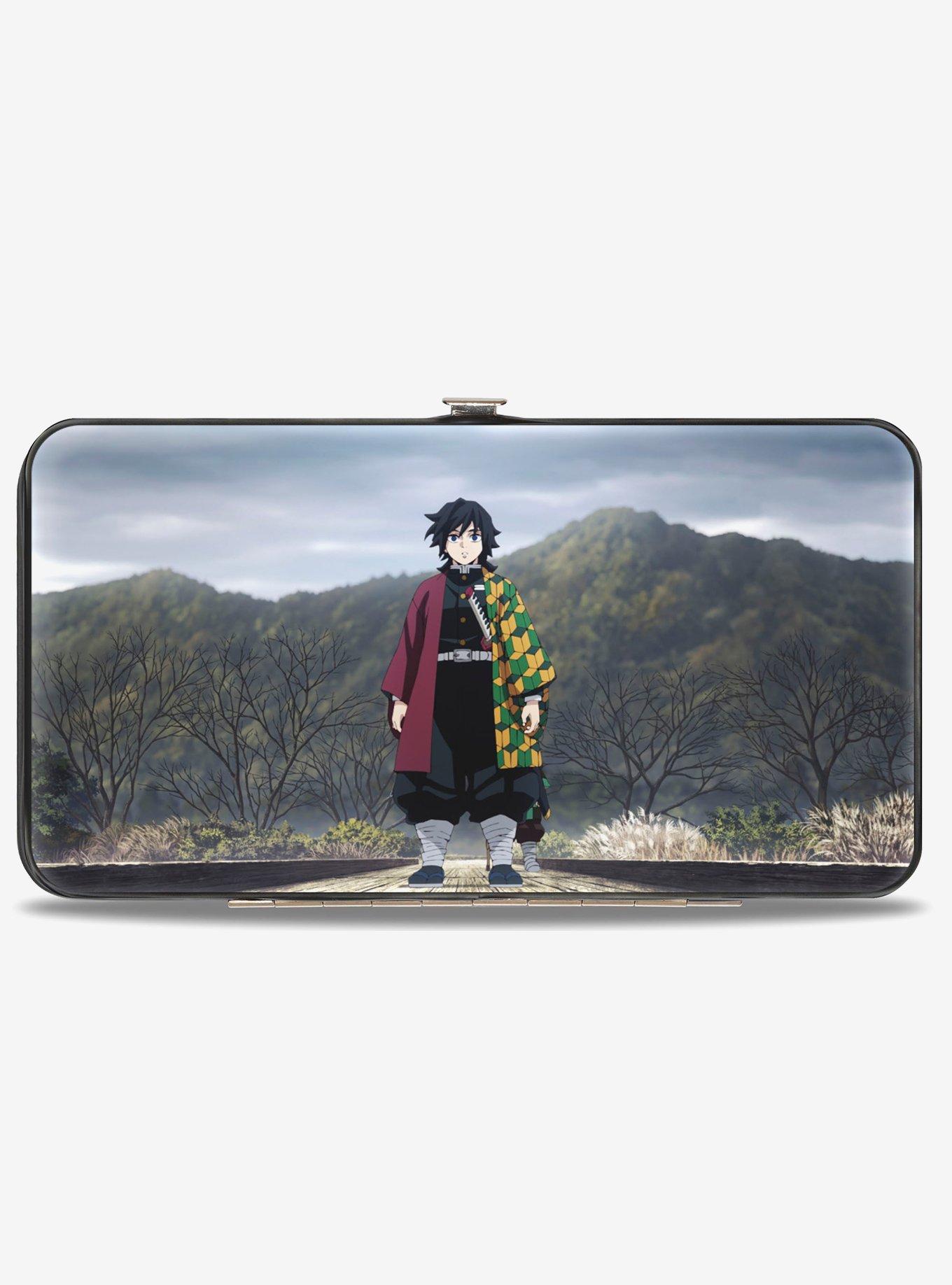 Demon Slayer Chibijiro Face & Giyu Pose with Title Hinged Wallet, , hi-res