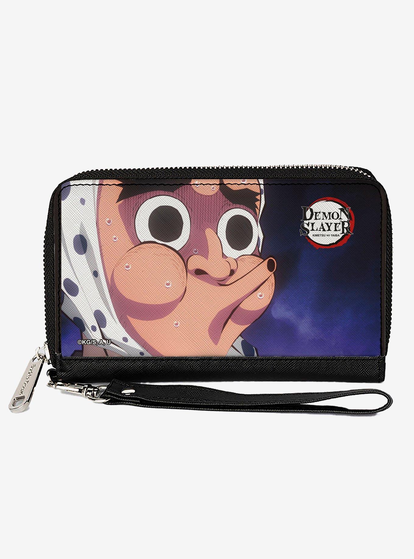 Demon Slayer Hotaru Hyottoko Mask Pose Close Up Zip Around Wallet, , hi-res