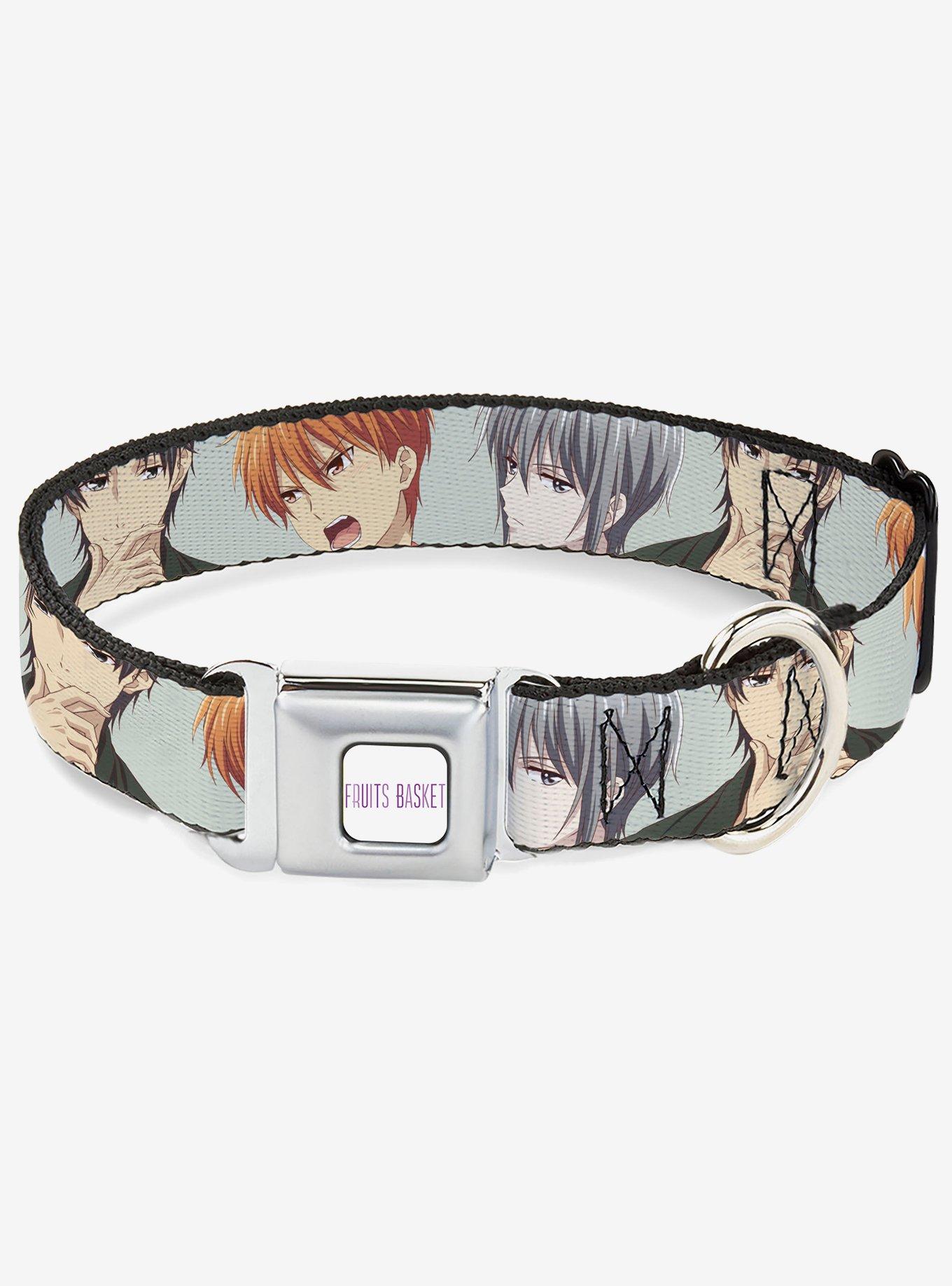 Fruits Basket Kyo Yuki Shigure Group Faces Seatbelt Buckle Dog Collar, , hi-res