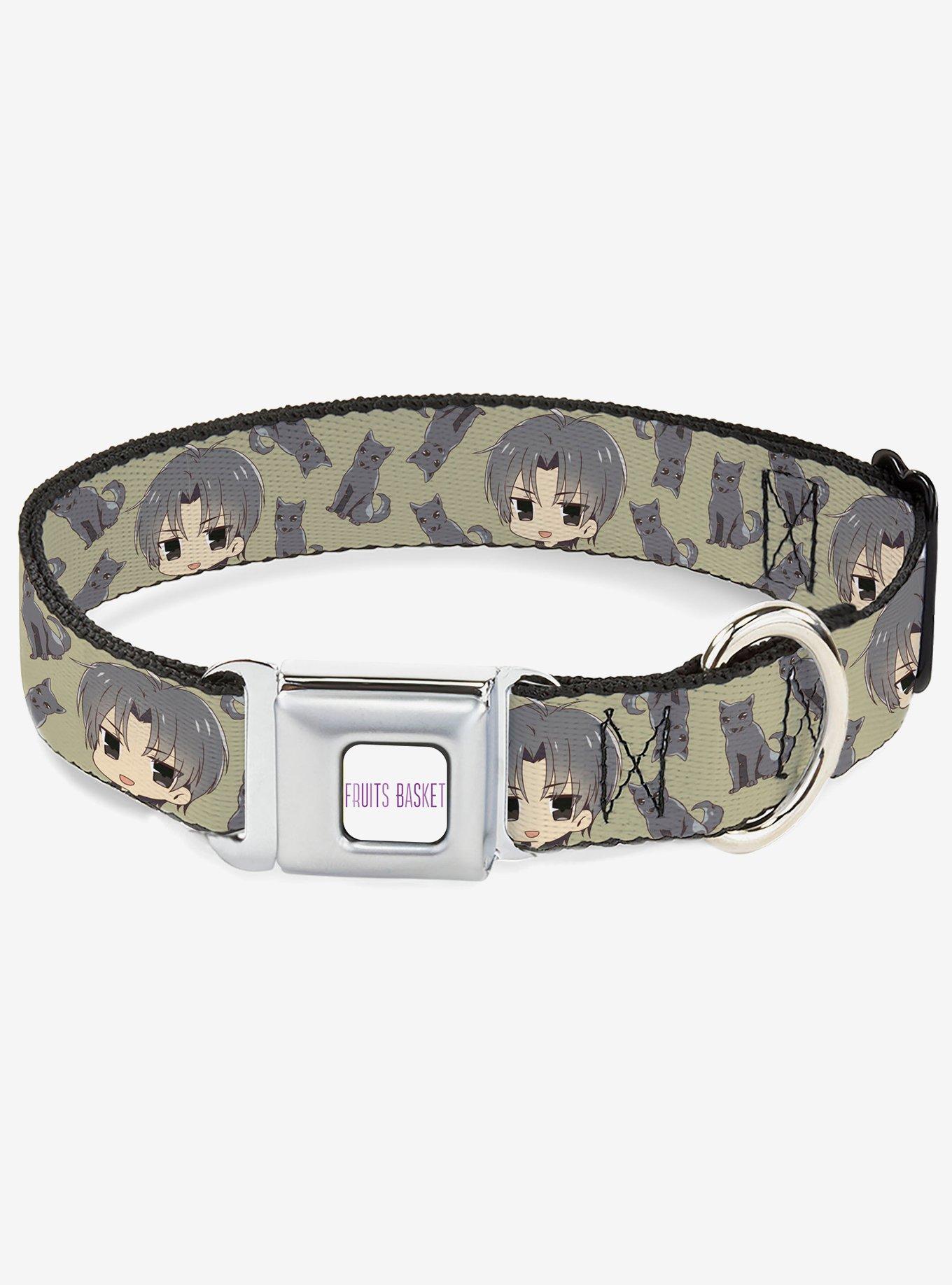 Fruits Basket Chibi Shigure & Dog Scattered Seatbelt Buckle Dog Collar, , hi-res