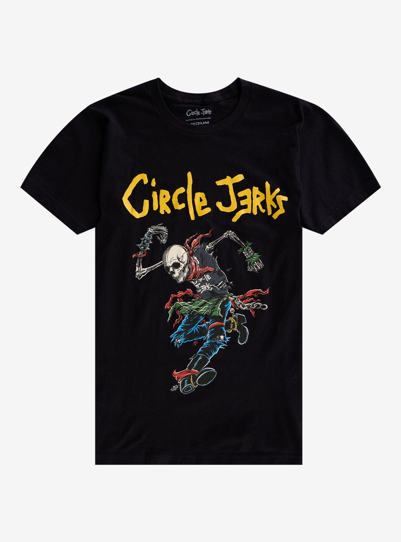 Circle Jerks Skeleton Running Man T-Shirt, , hi-res