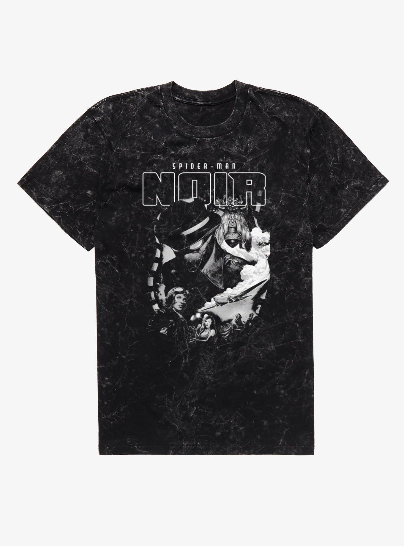 Marvel Spider-Man Noir Detective Fly On The Wall Mineral Wash T-Shirt, , hi-res