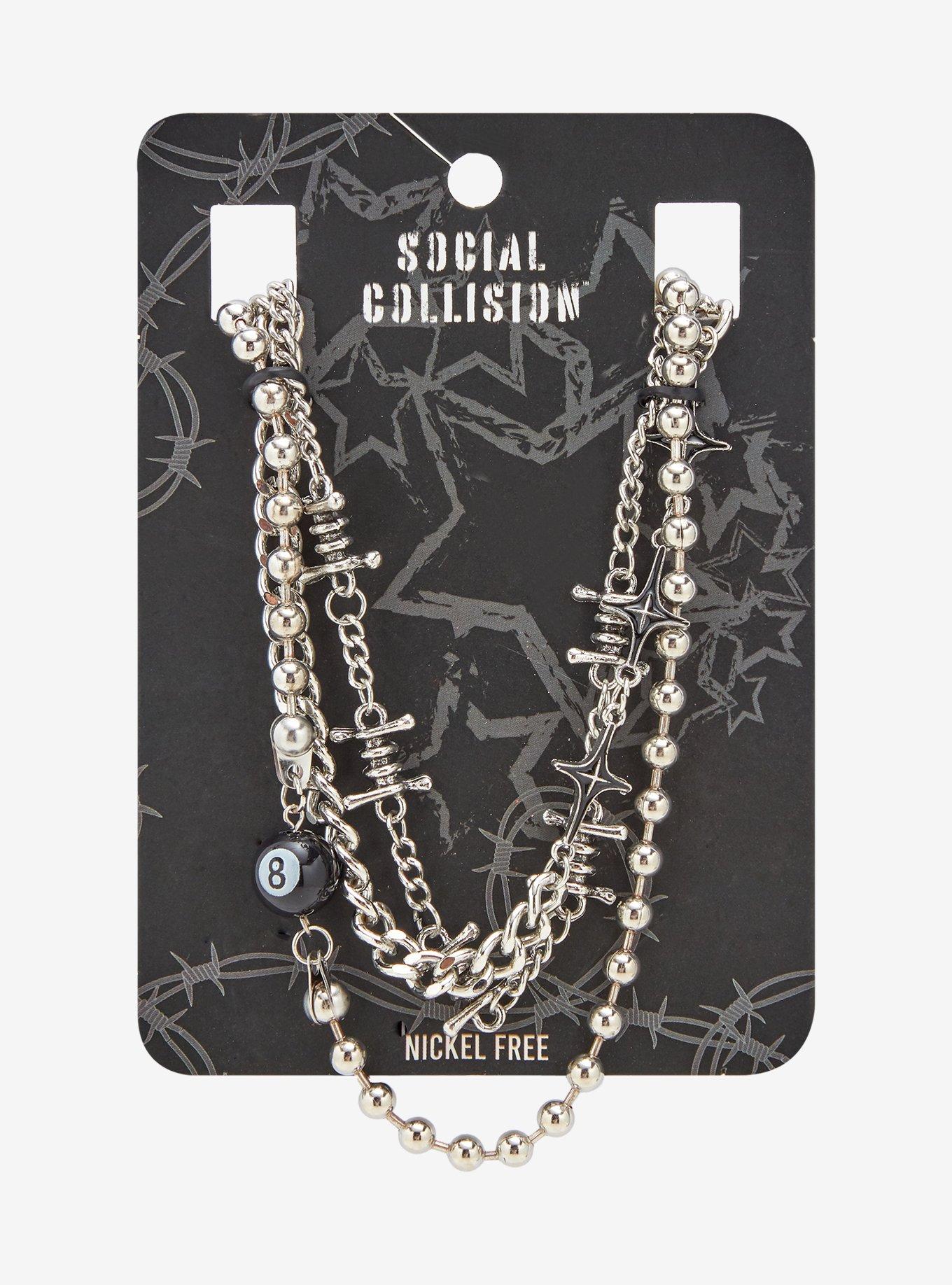 Social Collision Star 8-Ball Necklace Set, , hi-res