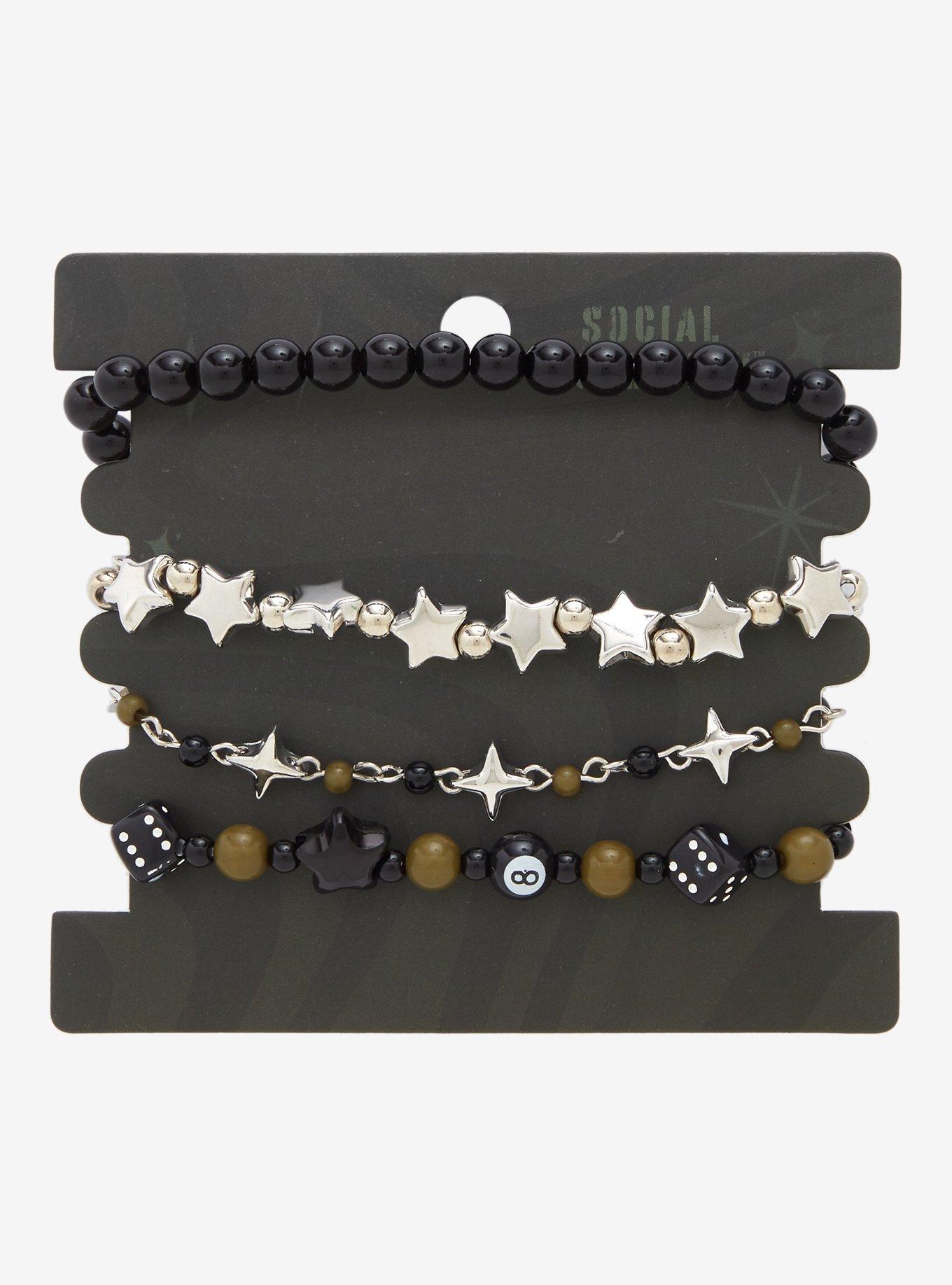 Social Collision 8-Ball Star Bracelet Set, , hi-res