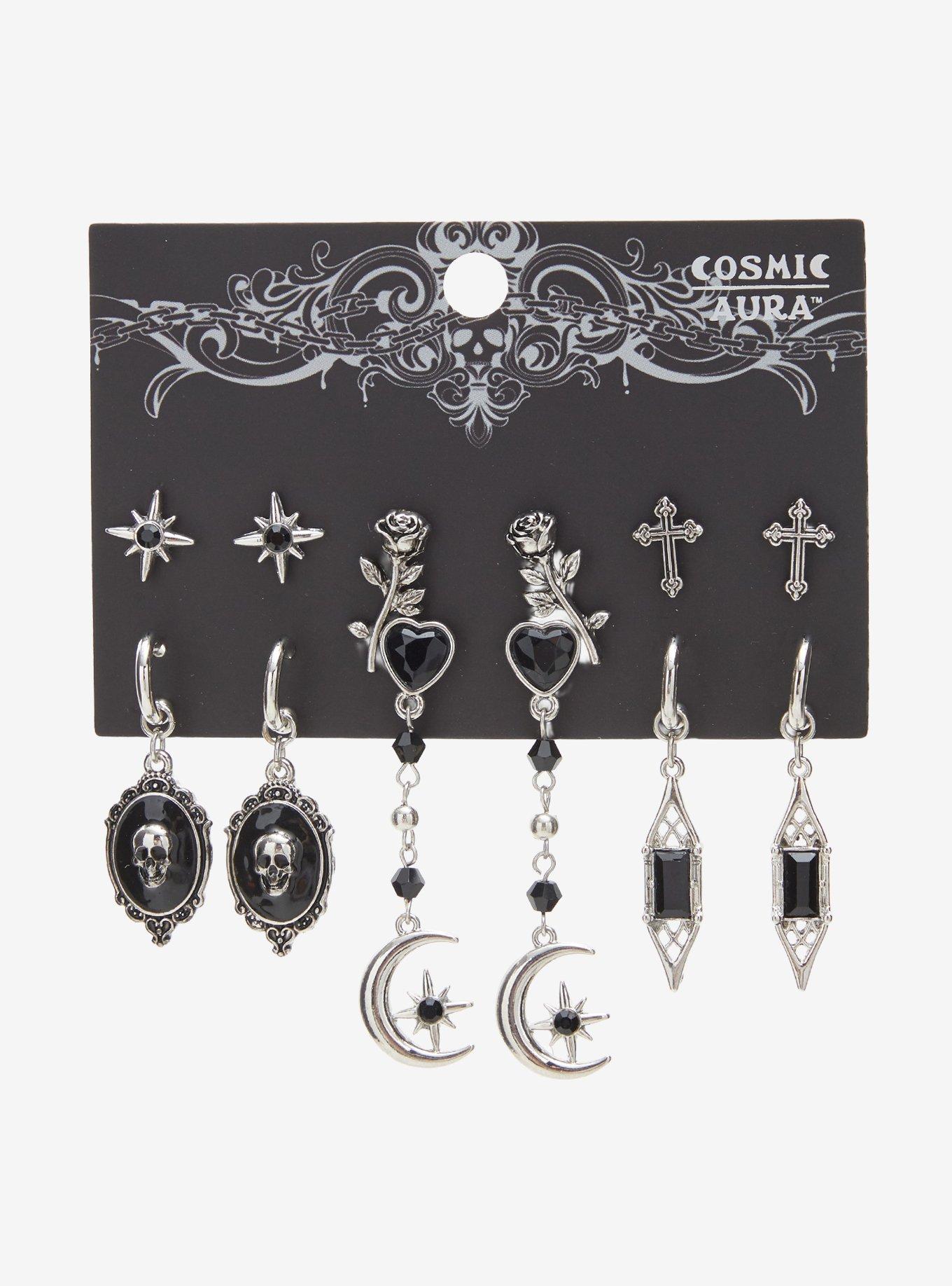 Cosmic Aura Dark Witch Earring Set, , hi-res