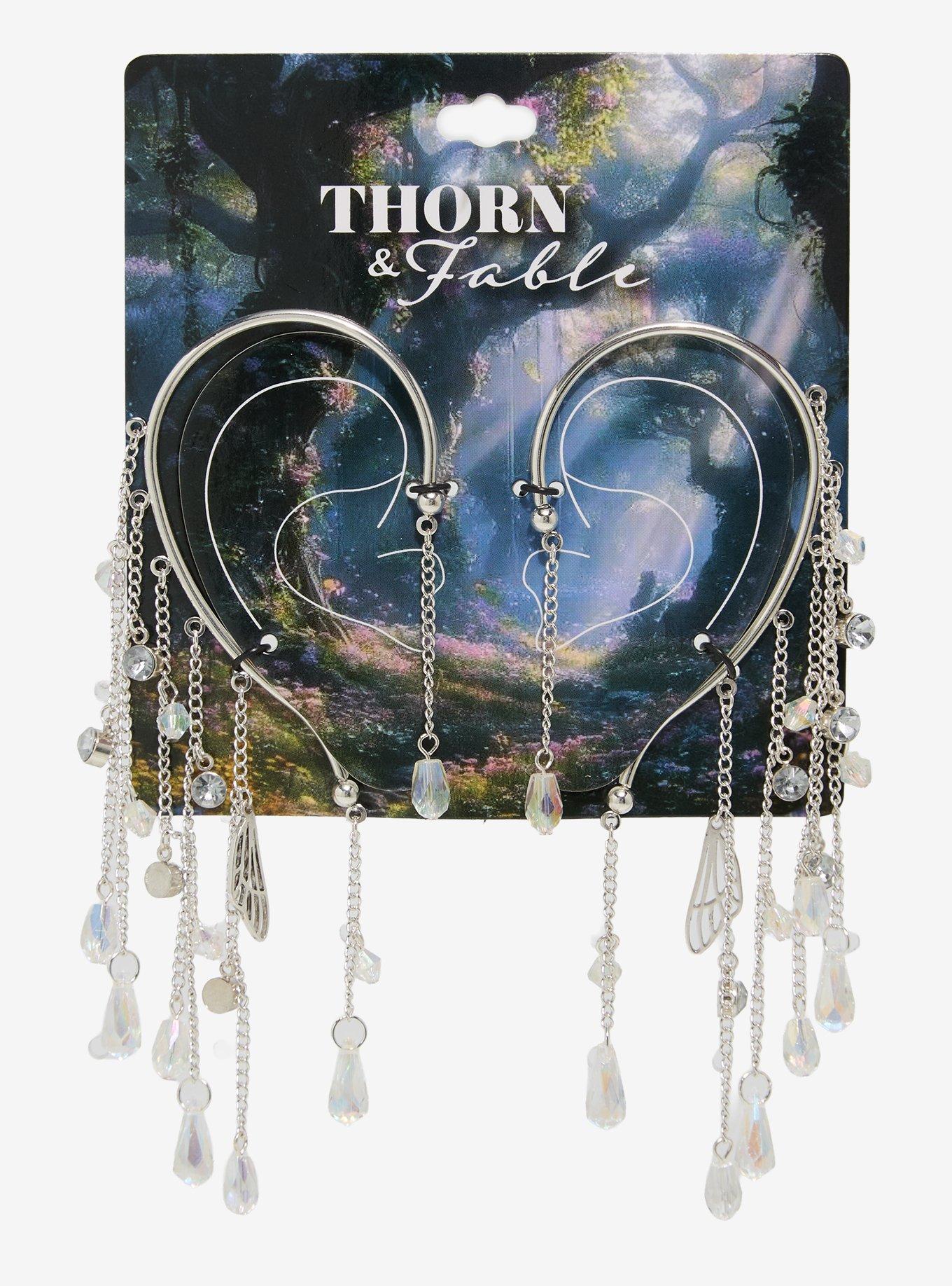 Thorn & Fable Iridescent Fairy Ear Cuff Set