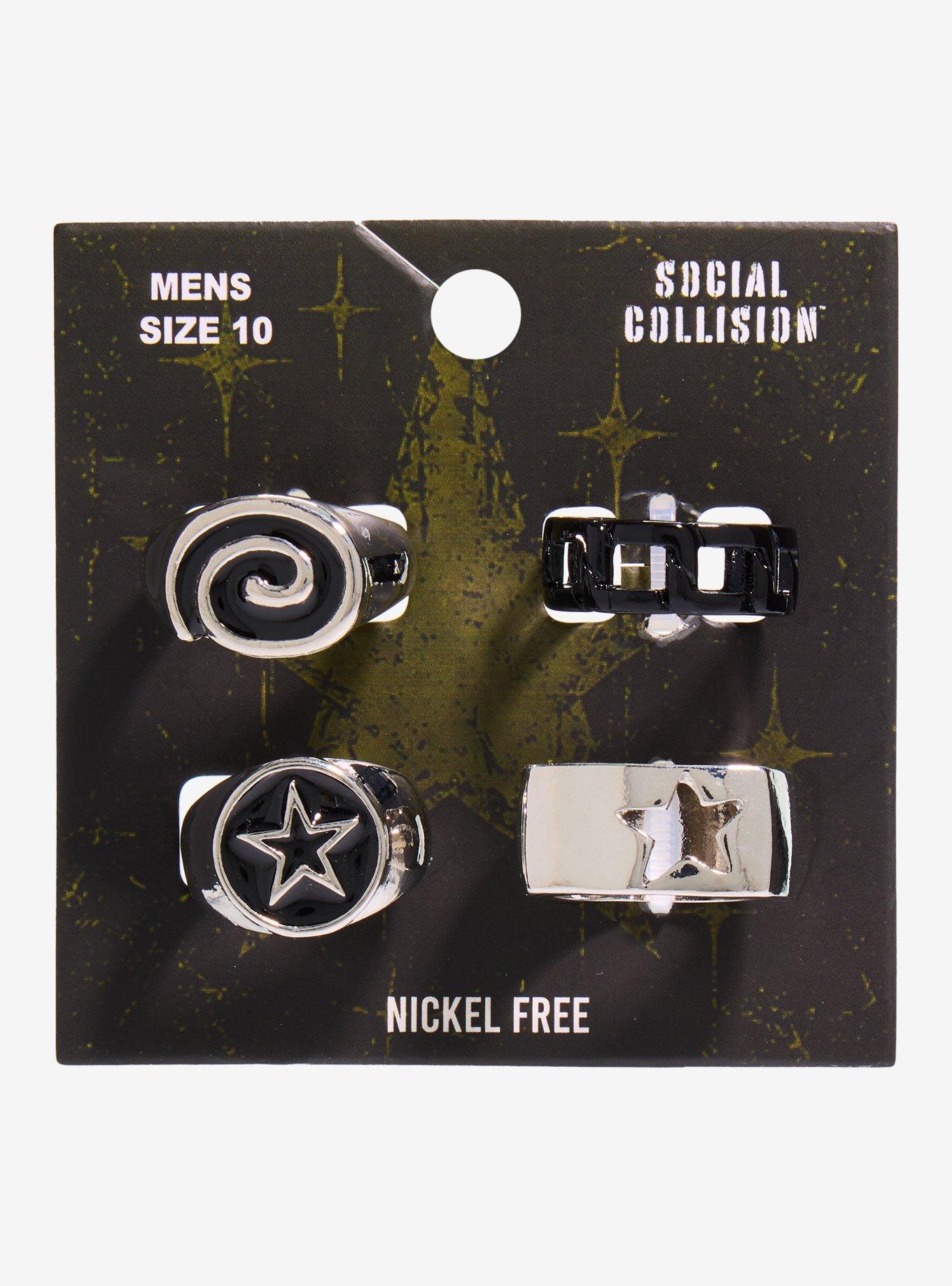 Social Collision Spiral Star Guys Ring Set, , hi-res