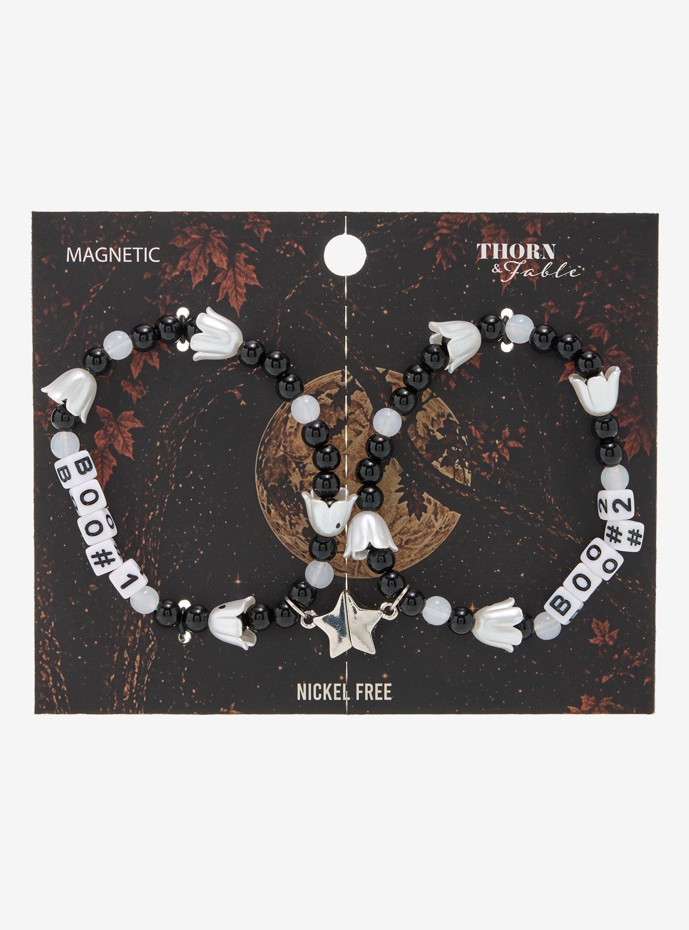 Thorn & Fable Ghost Boo 1 & 2 Magnetic Best Friend Bead Bracelet Set, , hi-res