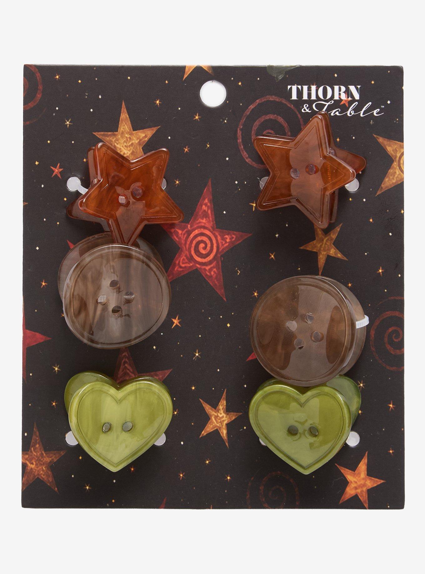 Thorn & Fable Autumn Buttons Hair Clip Set