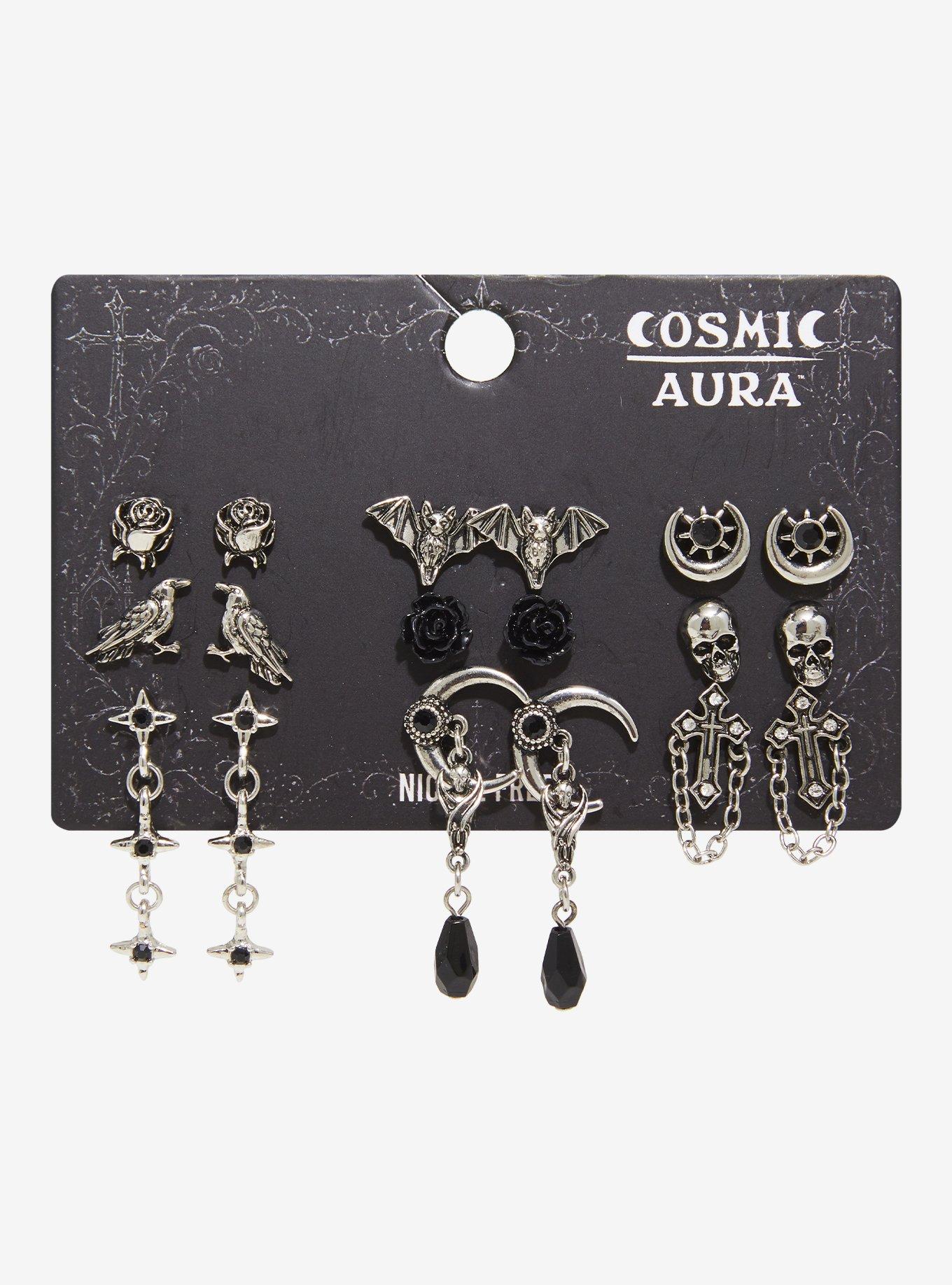 Cosmic Aura Gothich Witch Earring Set, , hi-res