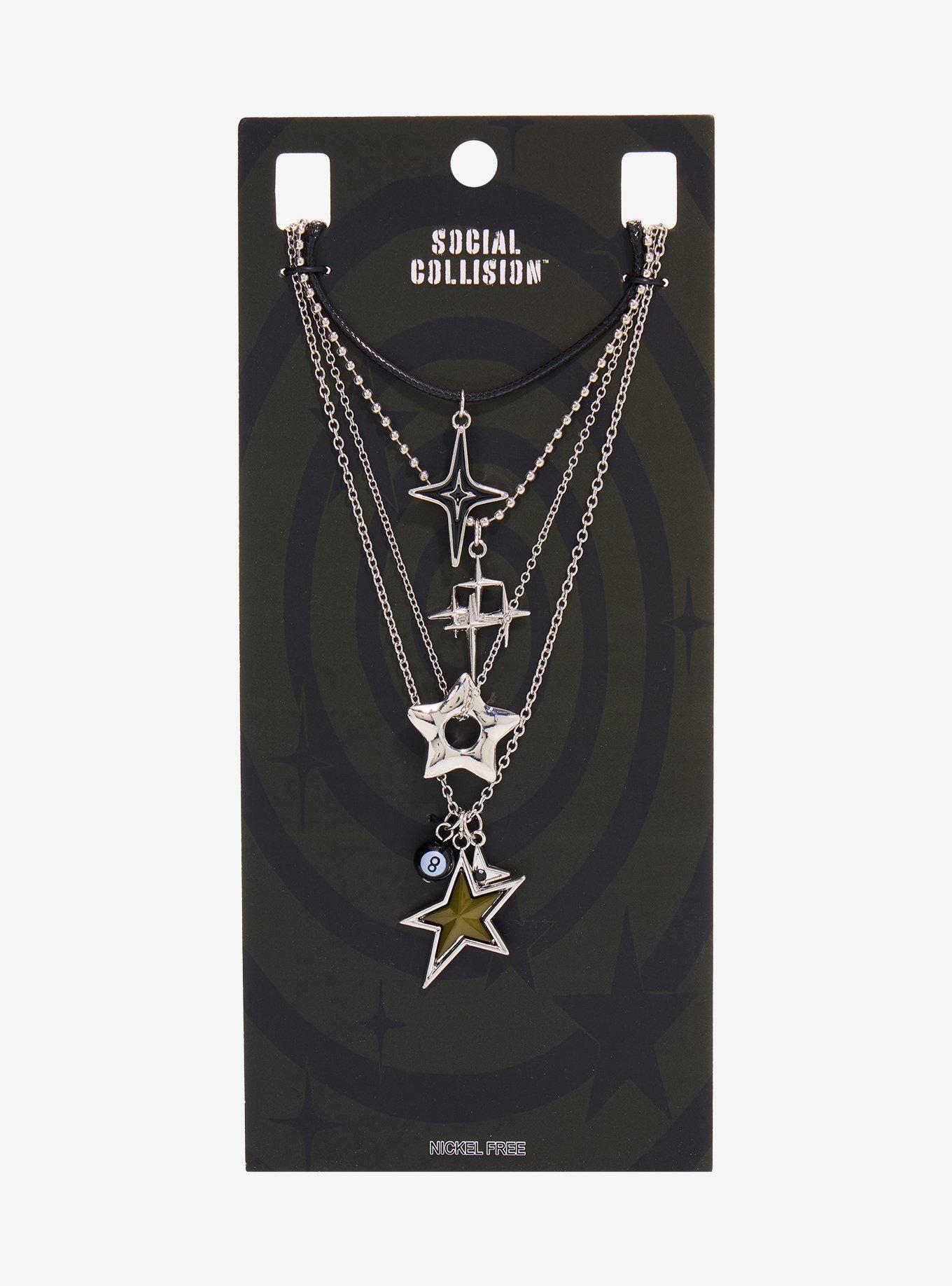 Social Collision Grunge Star Necklace Set, , hi-res