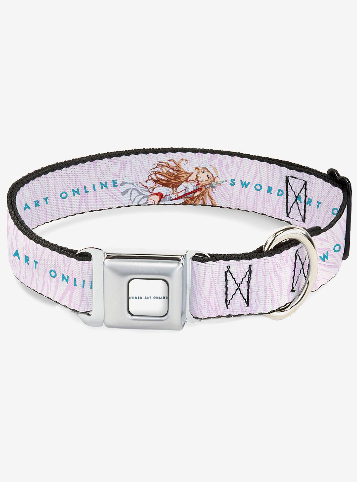 Sword Art Online Asuna Lambent Light Pose & Logo Seatbelt Buckle Dog Collar, , hi-res