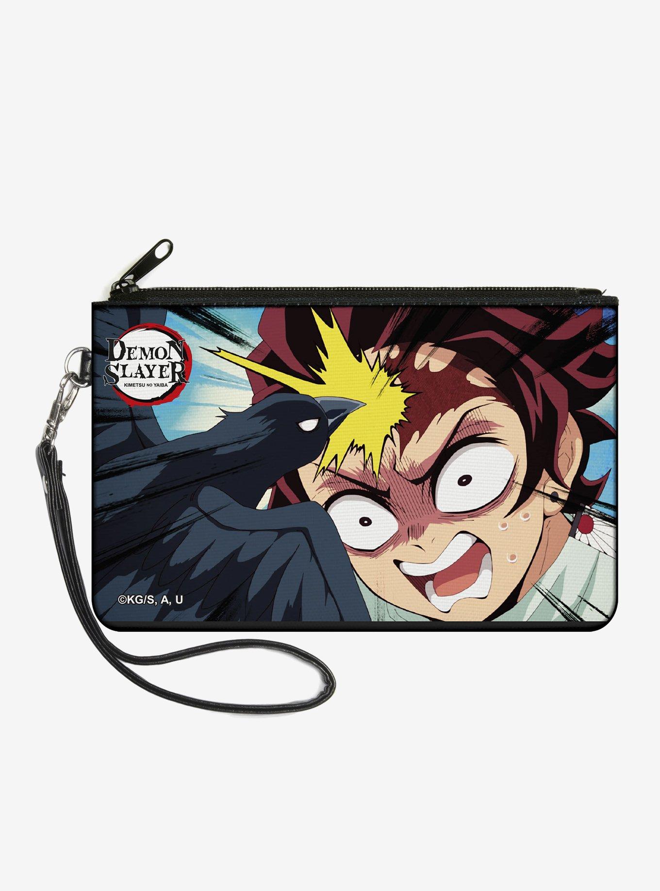 Demon Slayer Tanjiro Kamado Crow Scene Zip Clutch Wallet, , hi-res