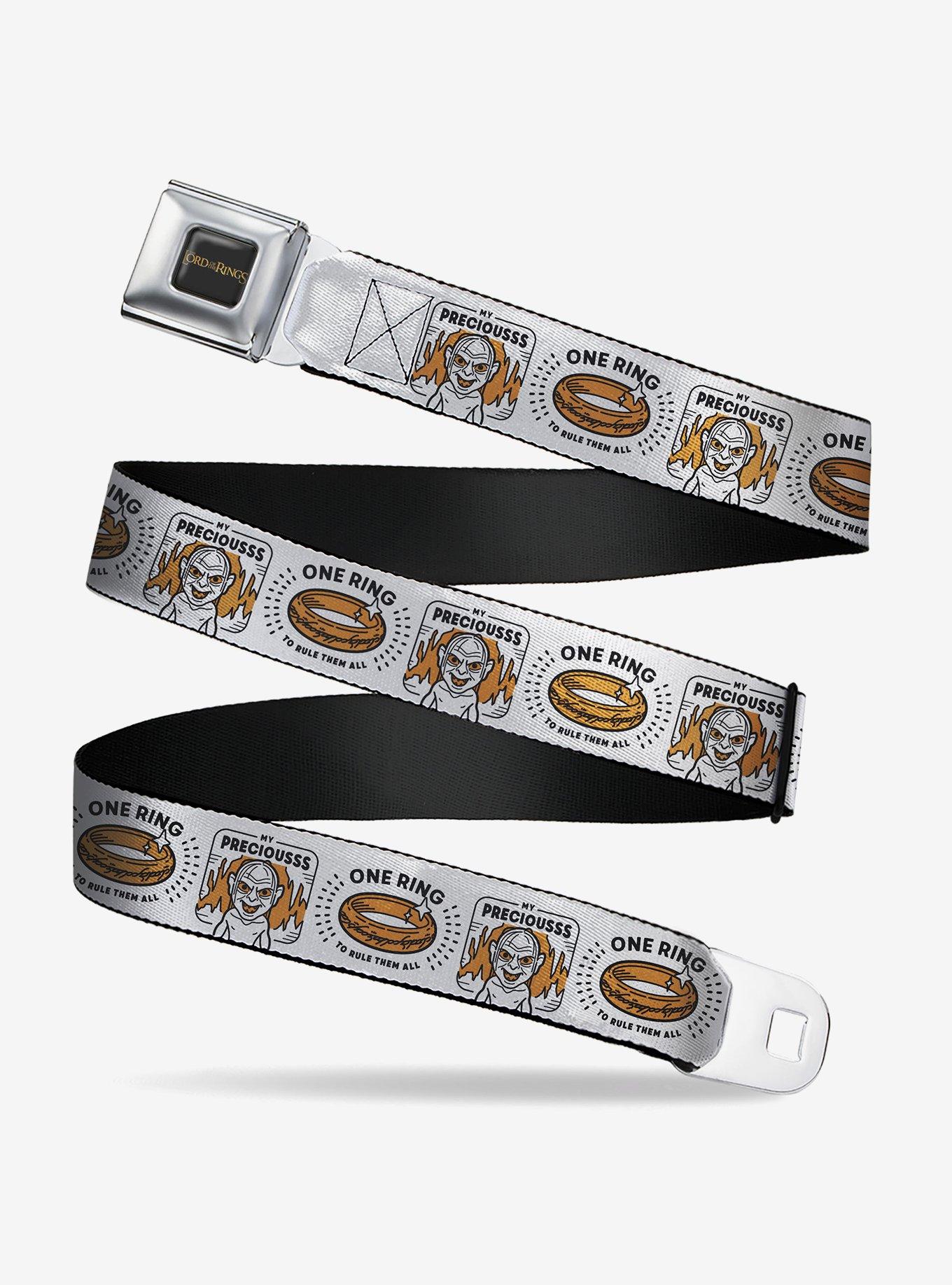 The Lord of the Rings My Precious Gollum & One Ring Doodle Seatbelt Buckle Belt, , hi-res