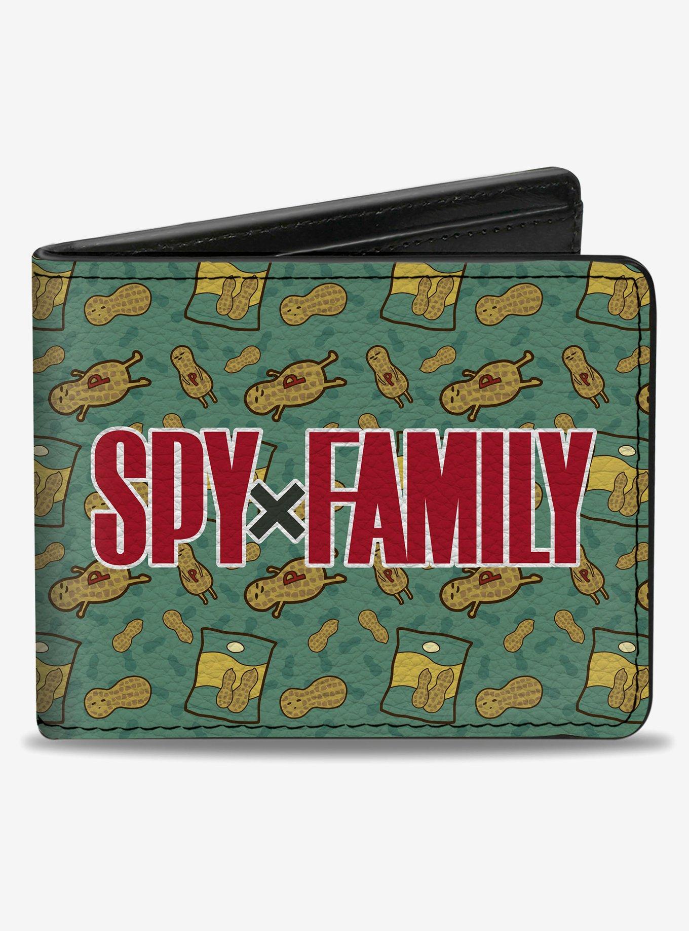 Spy x Family Peanuts Scattered & Title Green Bifold Wallet, , hi-res