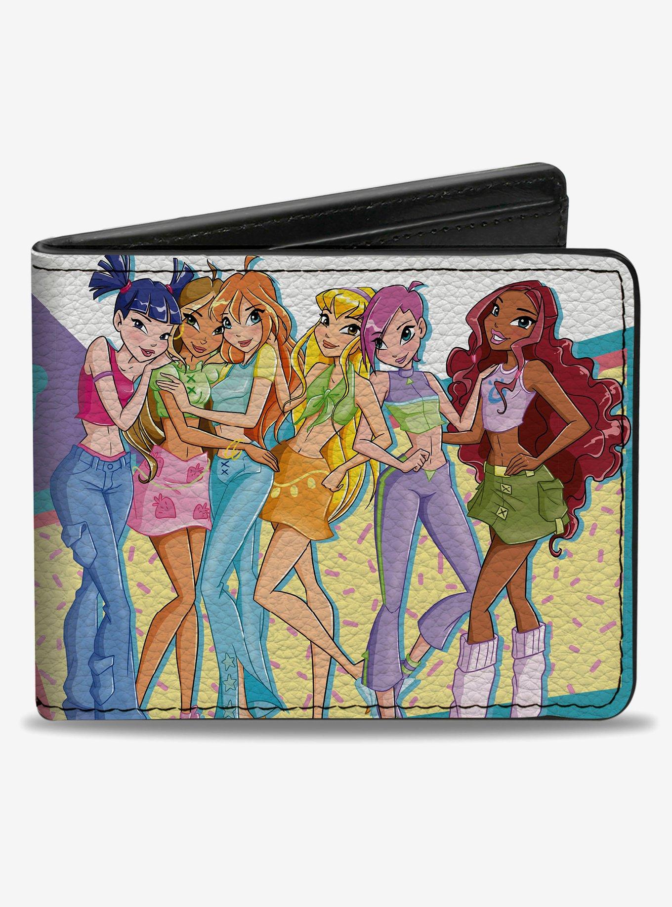 Winx Club Character Group Pose & Logo Multi Bifold Wallet, , hi-res