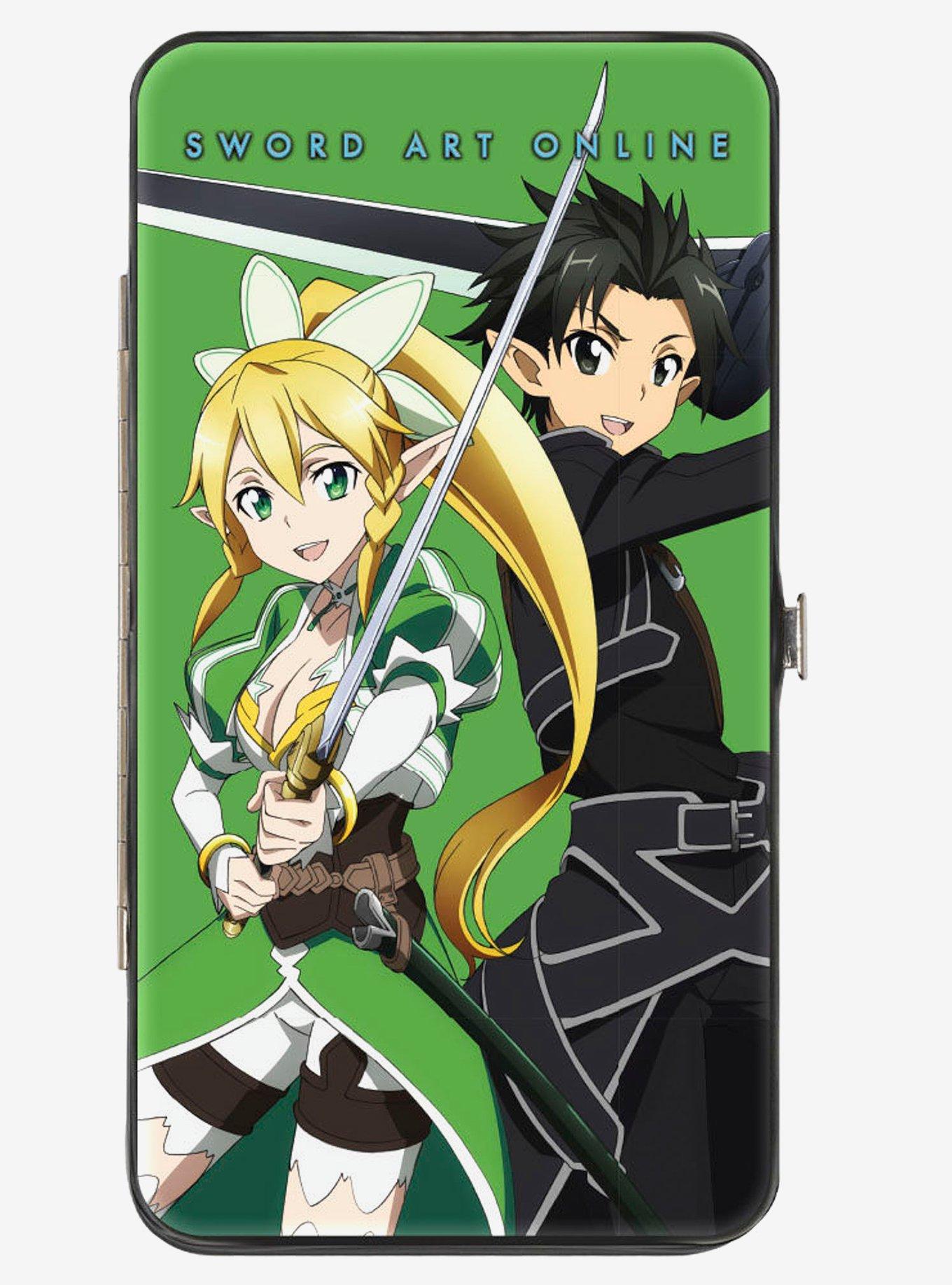 Sword Art Online Kirito With Asuna & Leafa Poses Red Green Hinged Wallet, , hi-res