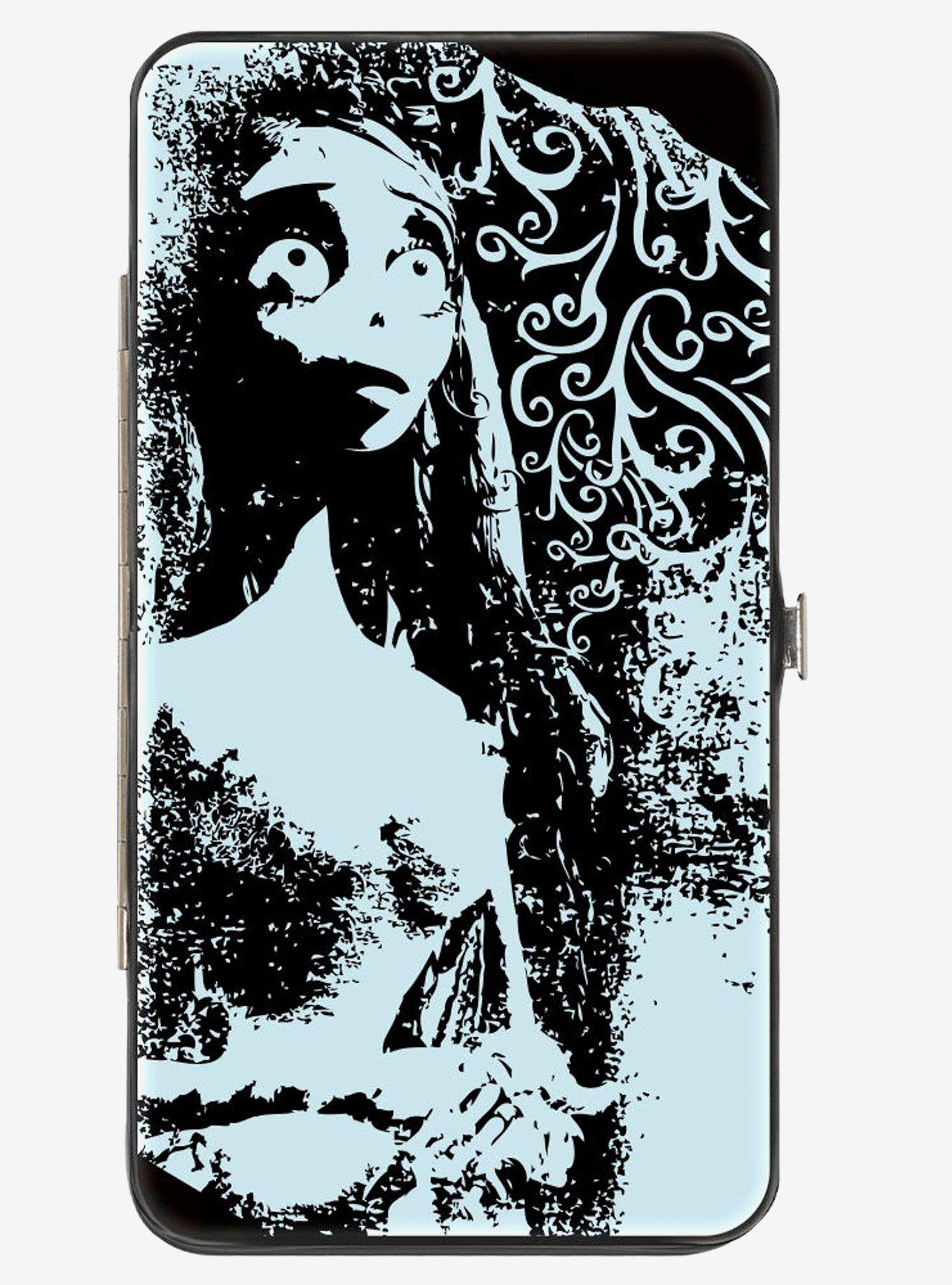 Corpse Bride Emily Hearts & Skull Hinged Wallet, , hi-res