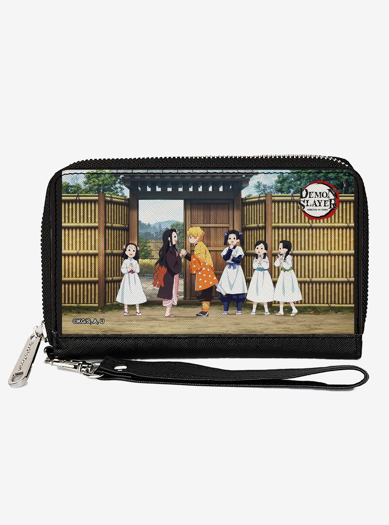 Demon Slayer Nezuko & Zenitsu Butterfly Mansion Scene Zip Around Wallet, , hi-res