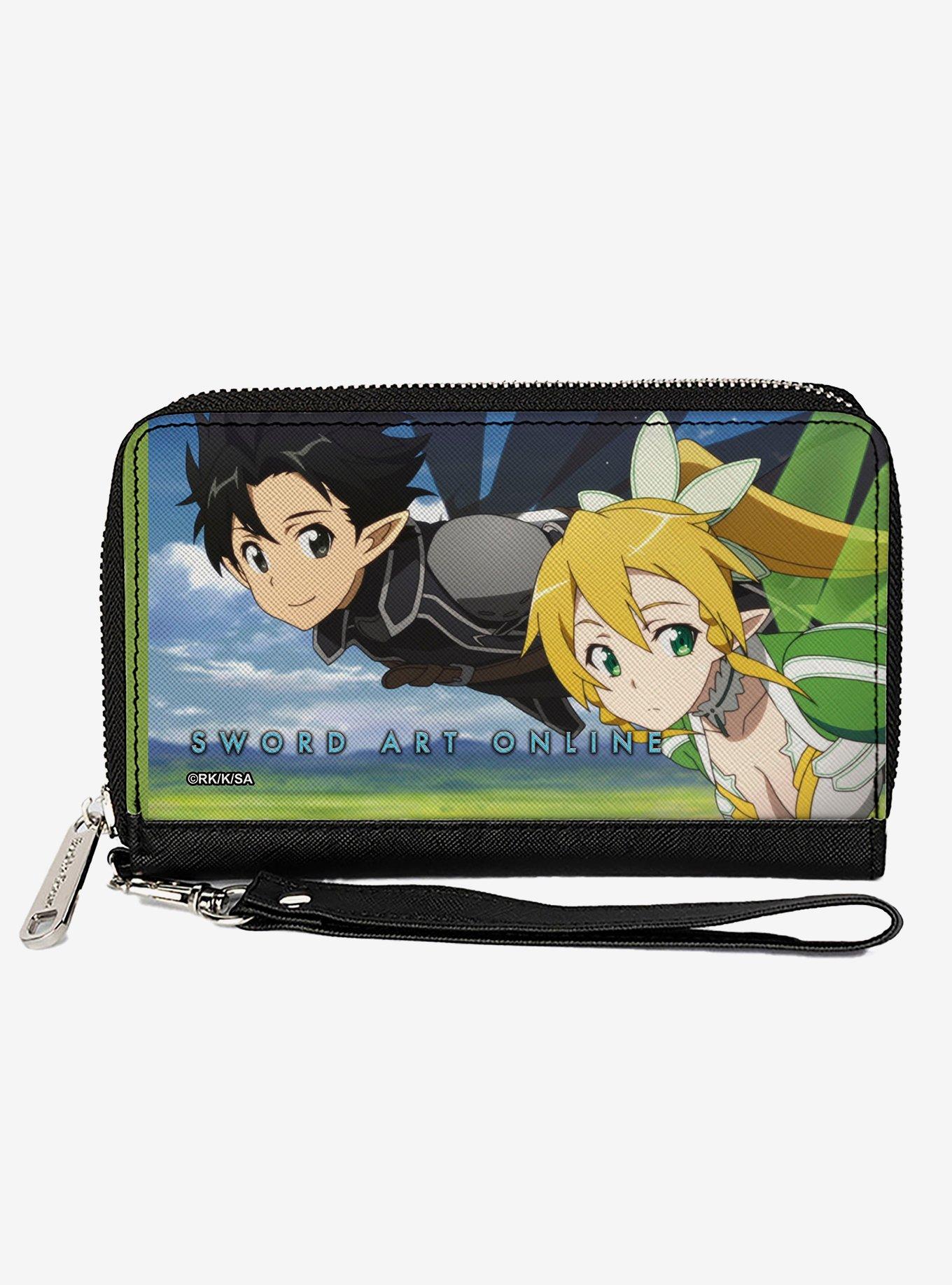 Sword Art Online Kirito & Leafa Floating Scene Zip Around Wallet, , hi-res