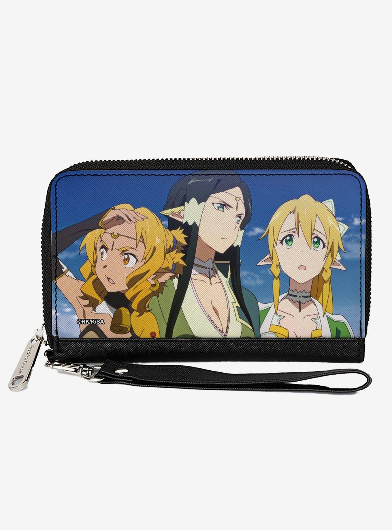 Sword Art Online Three Female Character Group Scene Zip Around Wallet, , hi-res