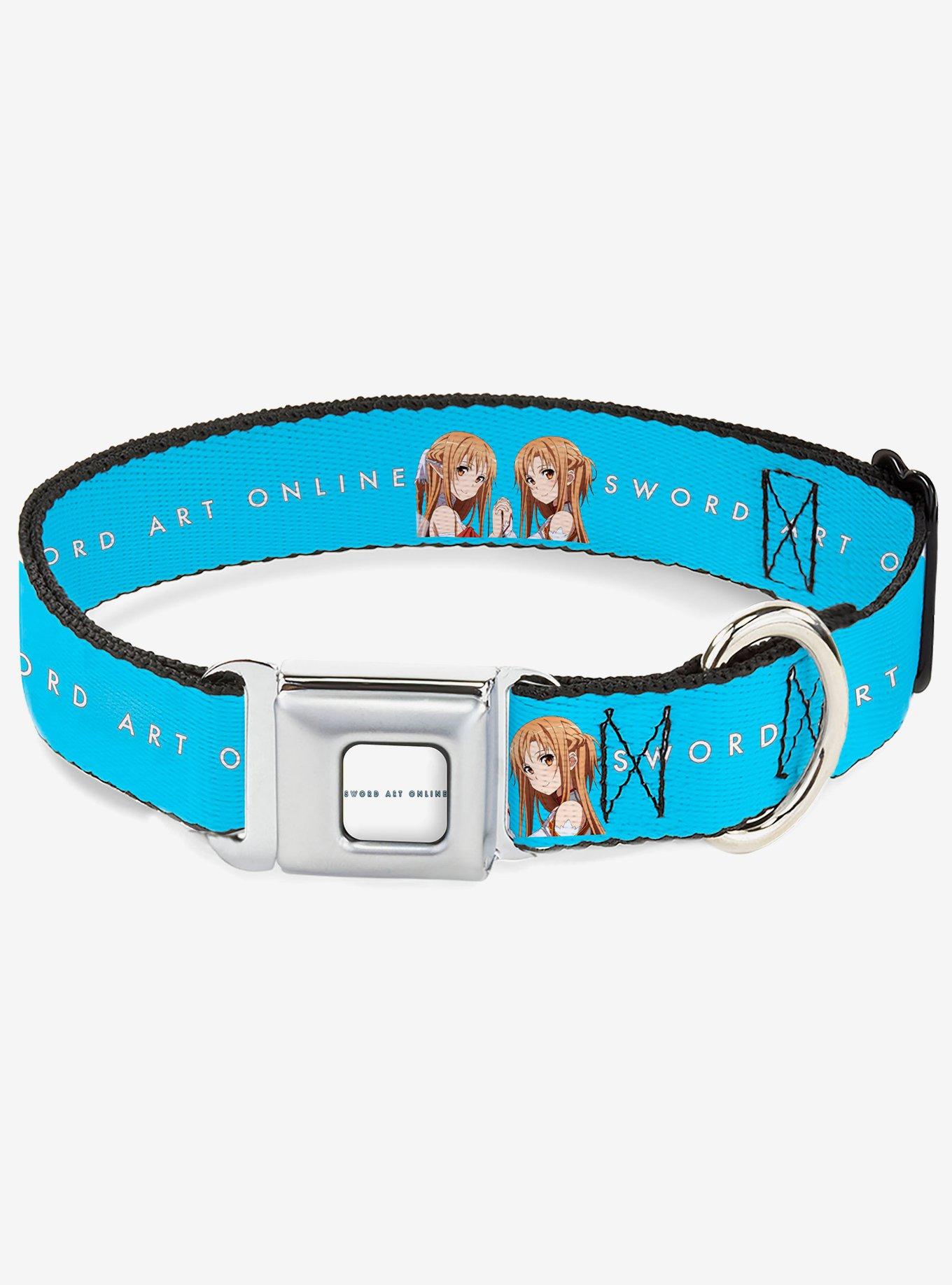 Sword Art Online Asuna Comic Cover Pose & Logo Seatbelt Buckle Dog Collar, , hi-res