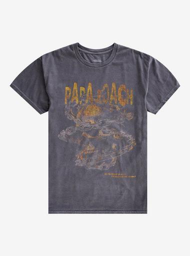Papa Roach Skull Chain Pigment-Dye T-Shirt | Hot Topic