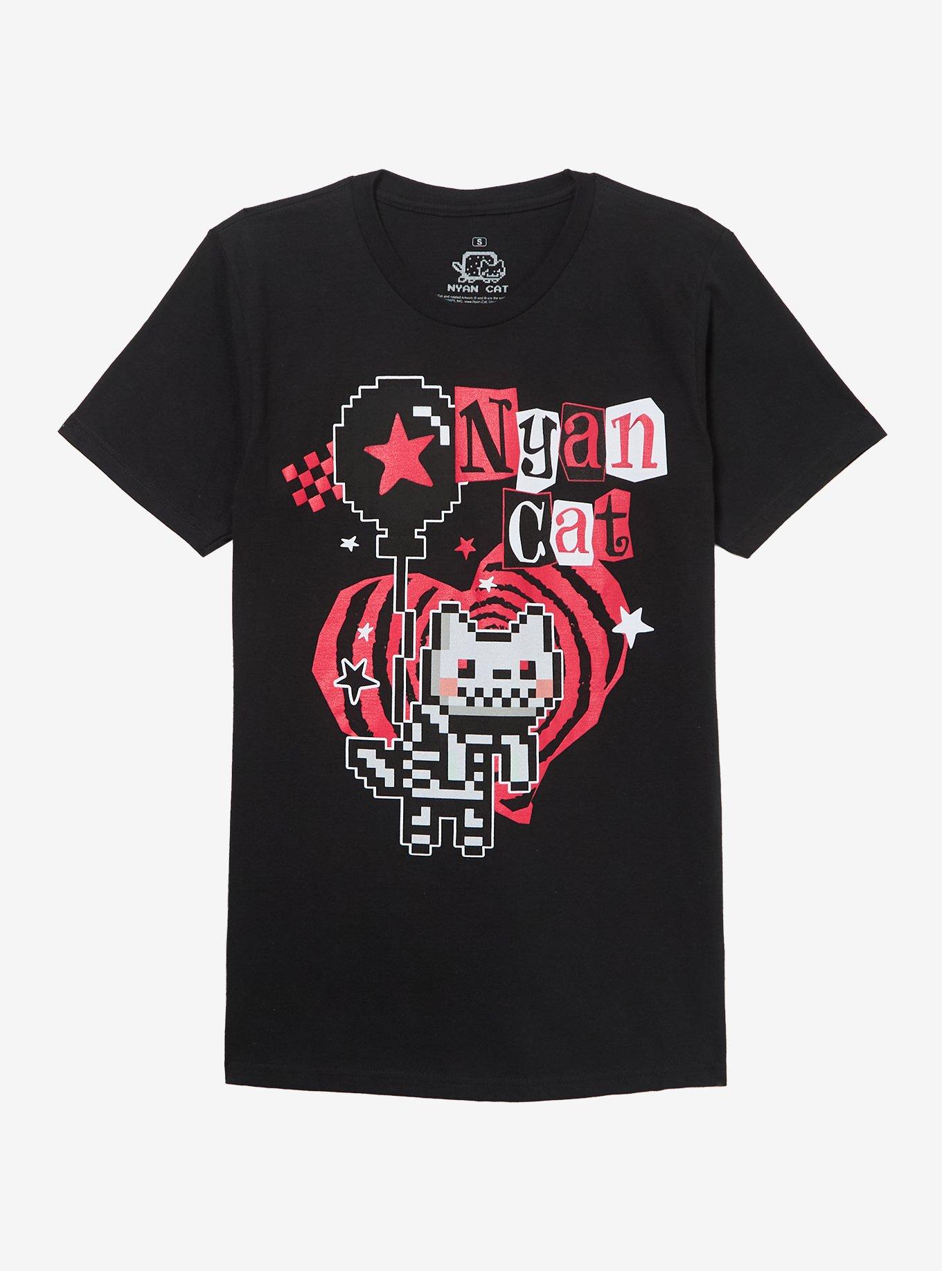 Nyan Cat Skeleton 8-Bit T-Shirt, , hi-res