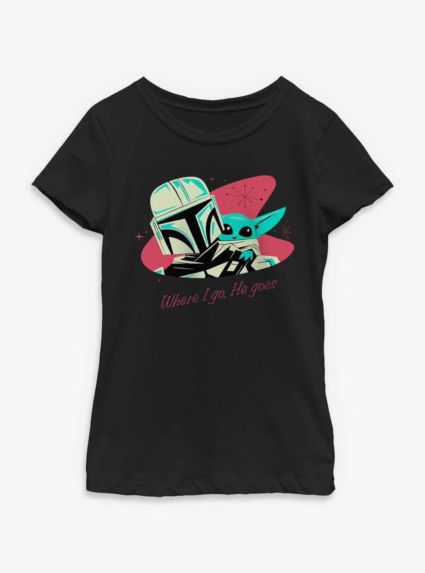 Star Wars Where We Go Mando & Grogu Youth Girls T-Shirt, , hi-res