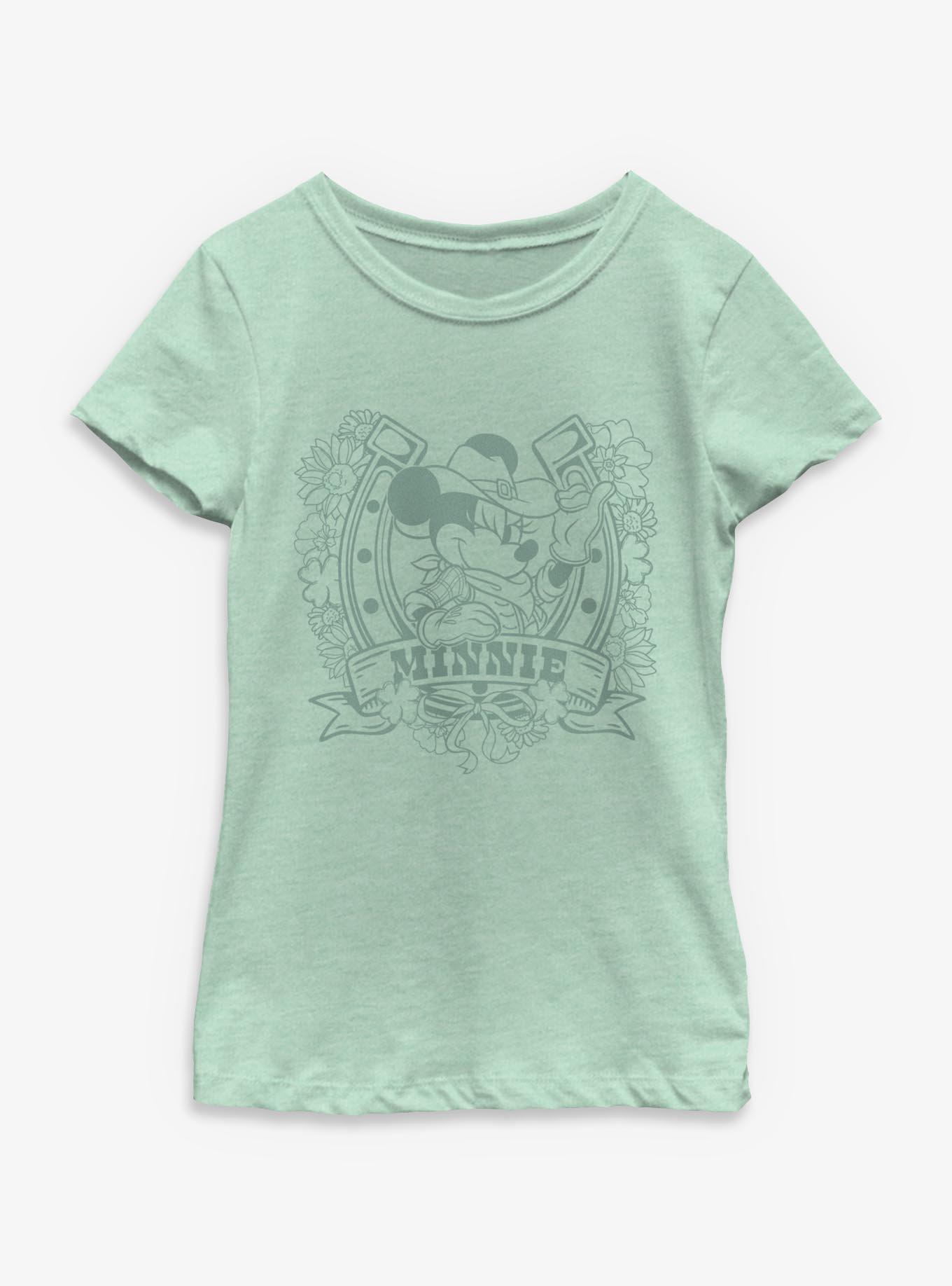 Disney Minnie Mouse Cowgirl Horseshoe Youth Girls T-Shirt, , hi-res