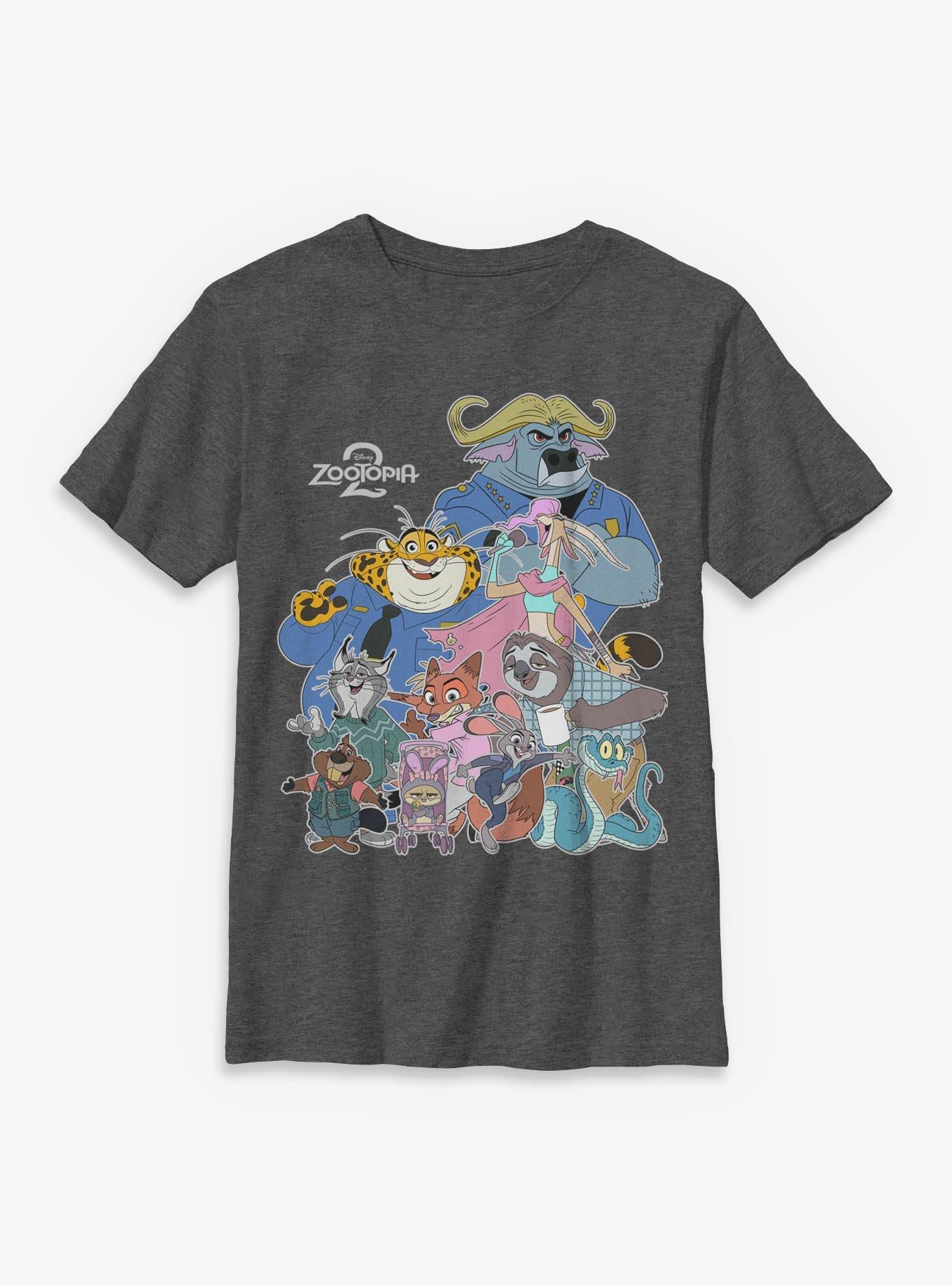Disney Pixar Zootopia 2 Many Wild Animals Youth T-Shirt, , hi-res