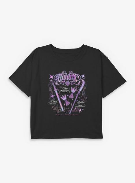 KPop Demon Hunters HUNTR/X Weapons Youth Girls Boxy Crop T-Shirt