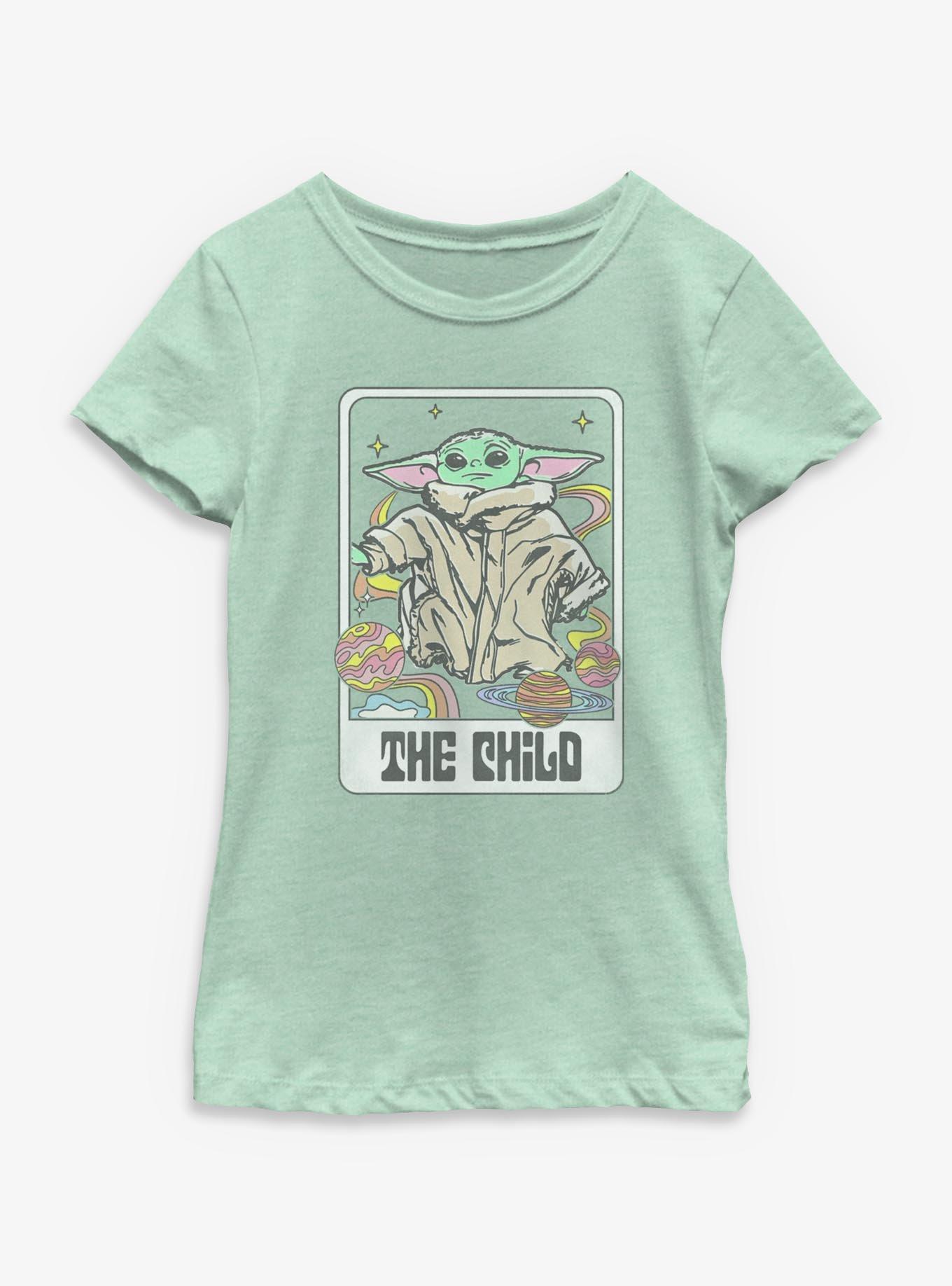 Star Wars The Mandalorian The Child Space Vibes Tarot Youth Girls T-Shirt, , hi-res