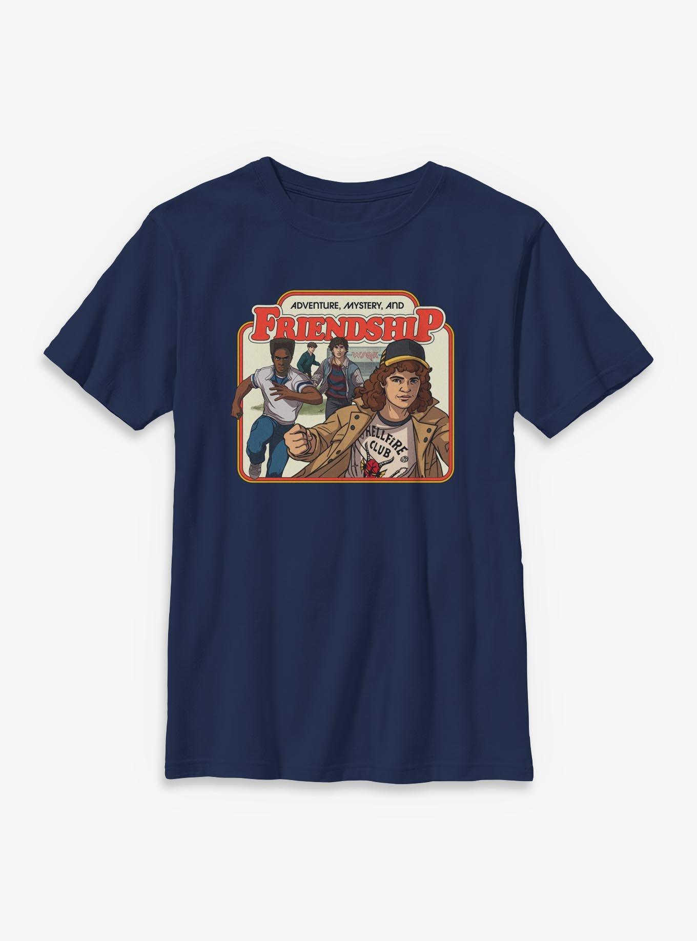 Stranger Things Adventure, Mystery, And Friendship Youth T-Shirt, , hi-res