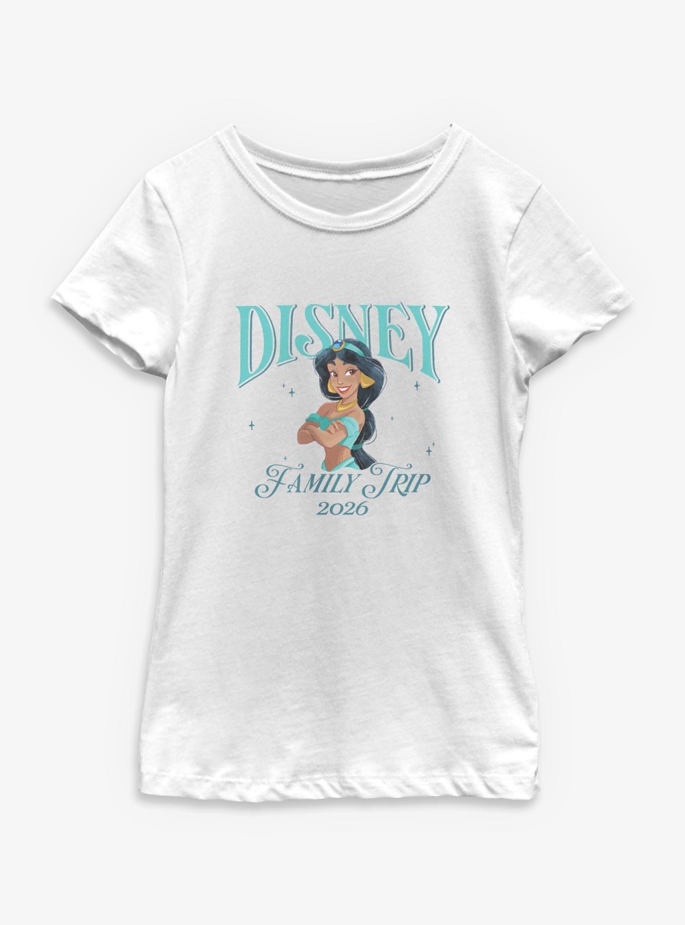 Disney Princesses Jasmine Family Trip 2026 Youth Girls T-Shirt, , hi-res