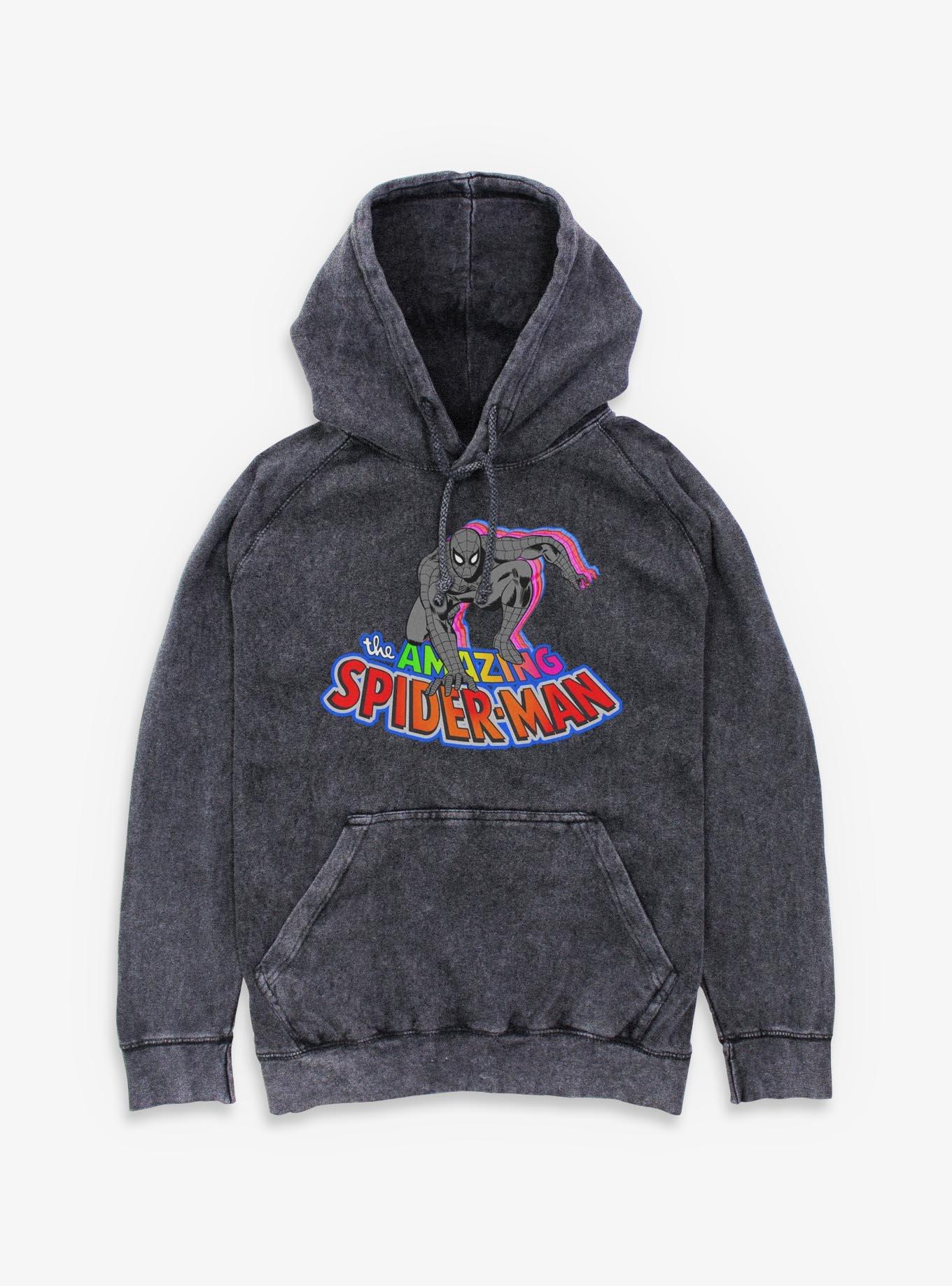 Marvel The Amazing Spiderman Visuals Mineral Wash Hoodie, , hi-res