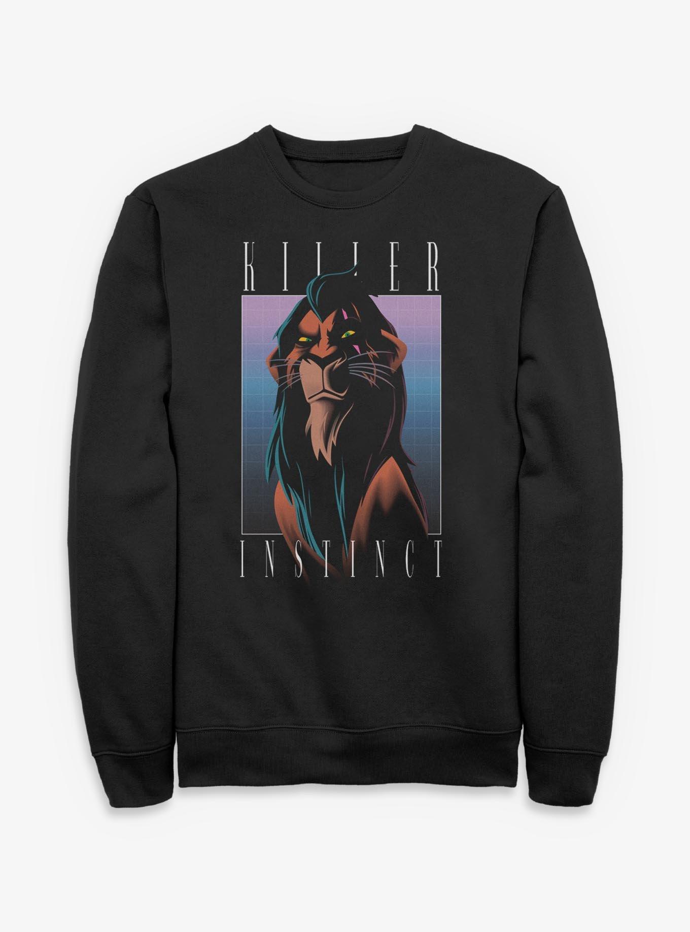 Disney Villains Scar Killer Instinct Retro Sweatshirt, BLACK, hi-res