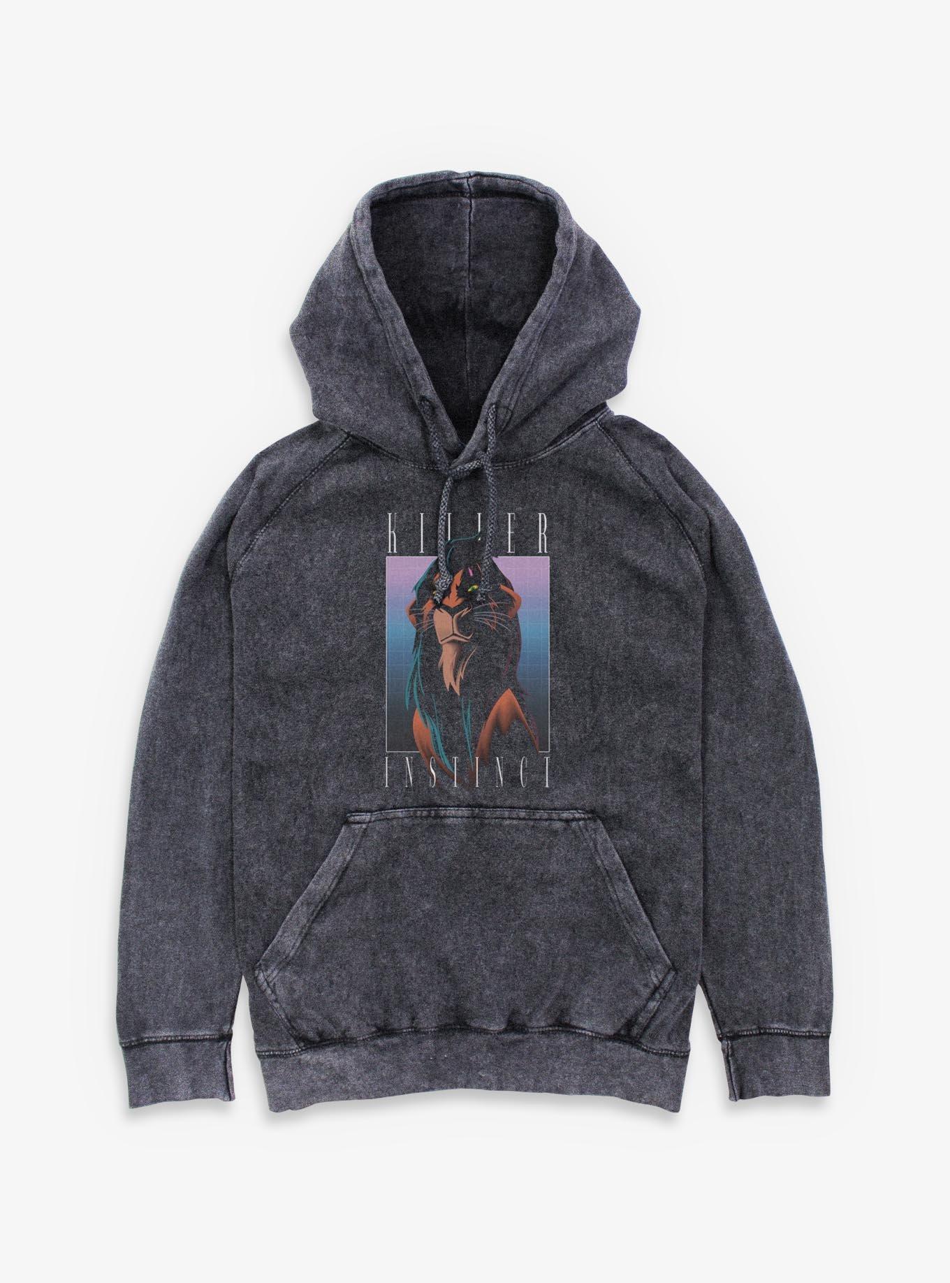 Disney Villains Scar Killer Instinct Retro Mineral Wash Hoodie, , hi-res