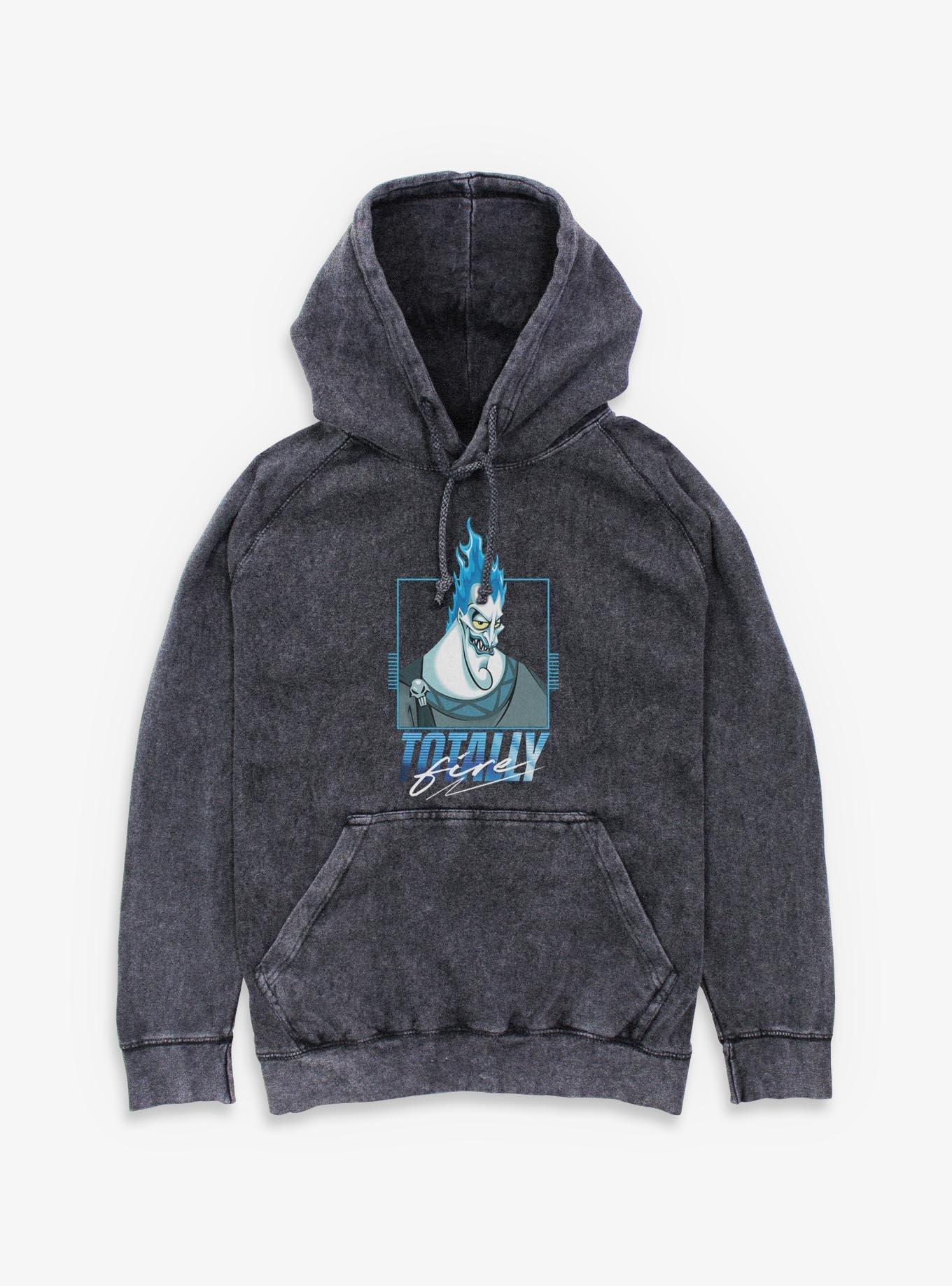 Disney Villains Hades Totally Fire Retro Mineral Wash Hoodie, , hi-res