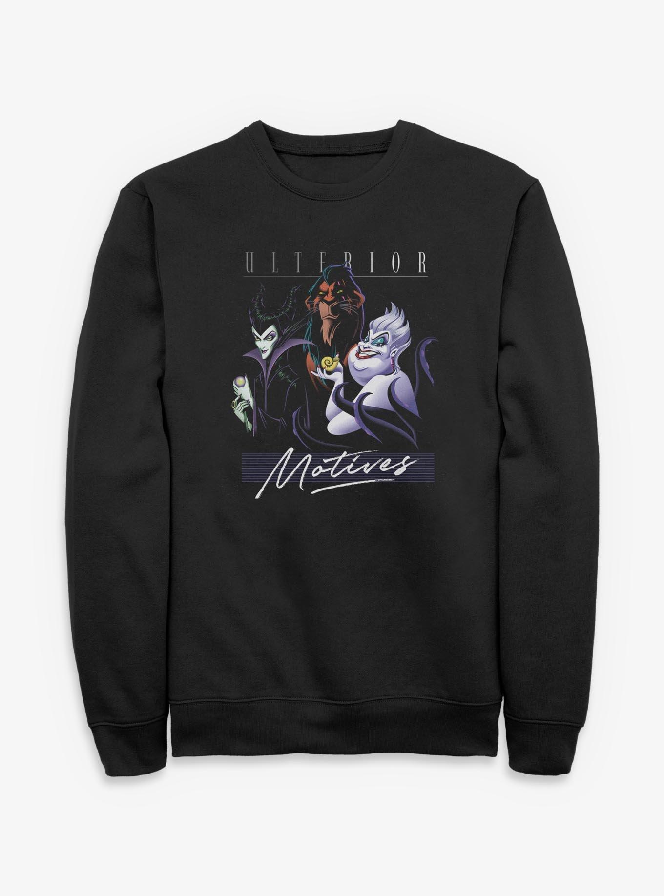 Disney Villains Ulterior Motives Retro Sweatshirt, , hi-res