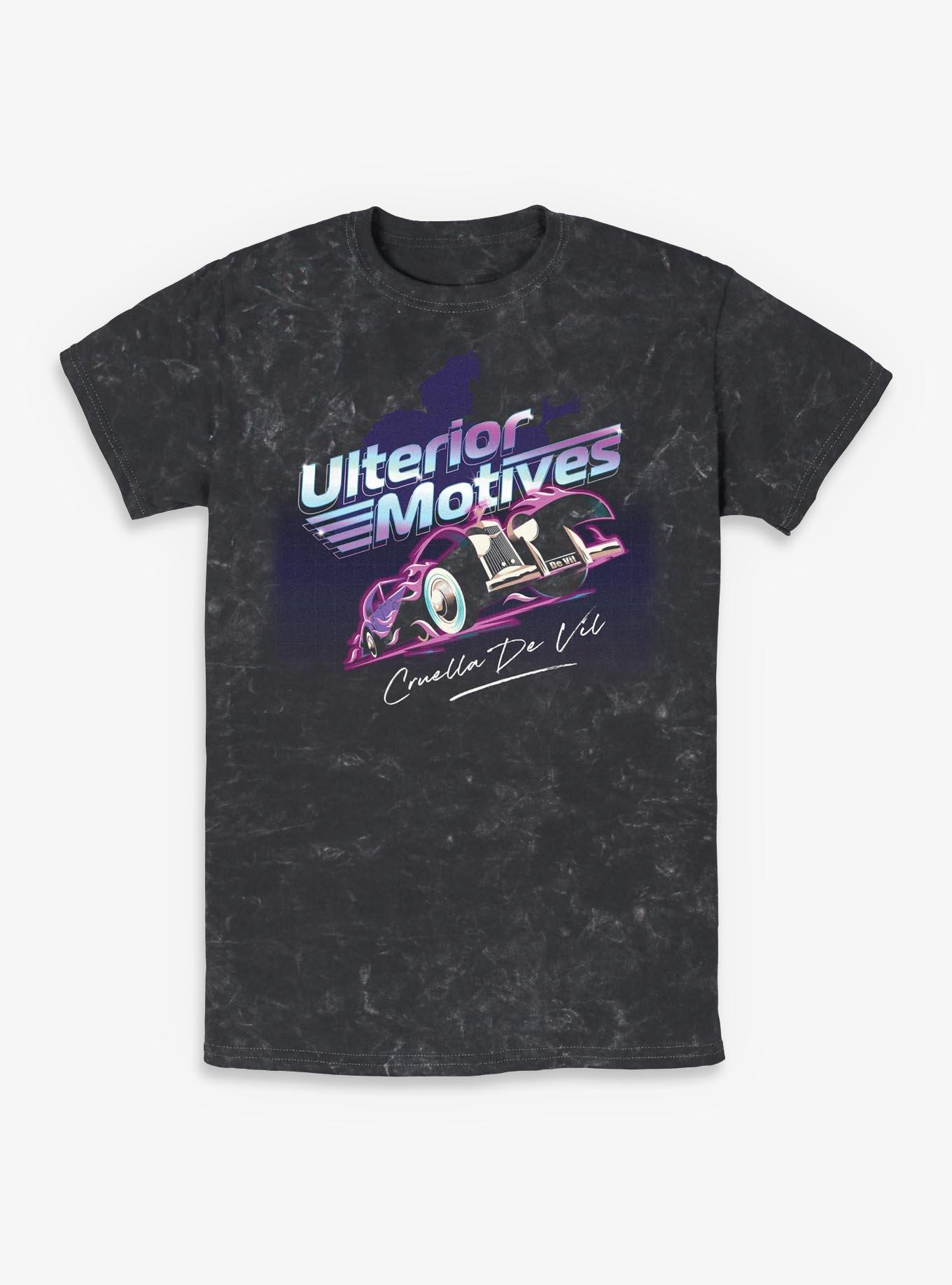 Disney Villains Ulterior Motives Cruella Car Mineral Wash T-Shirt, , hi-res