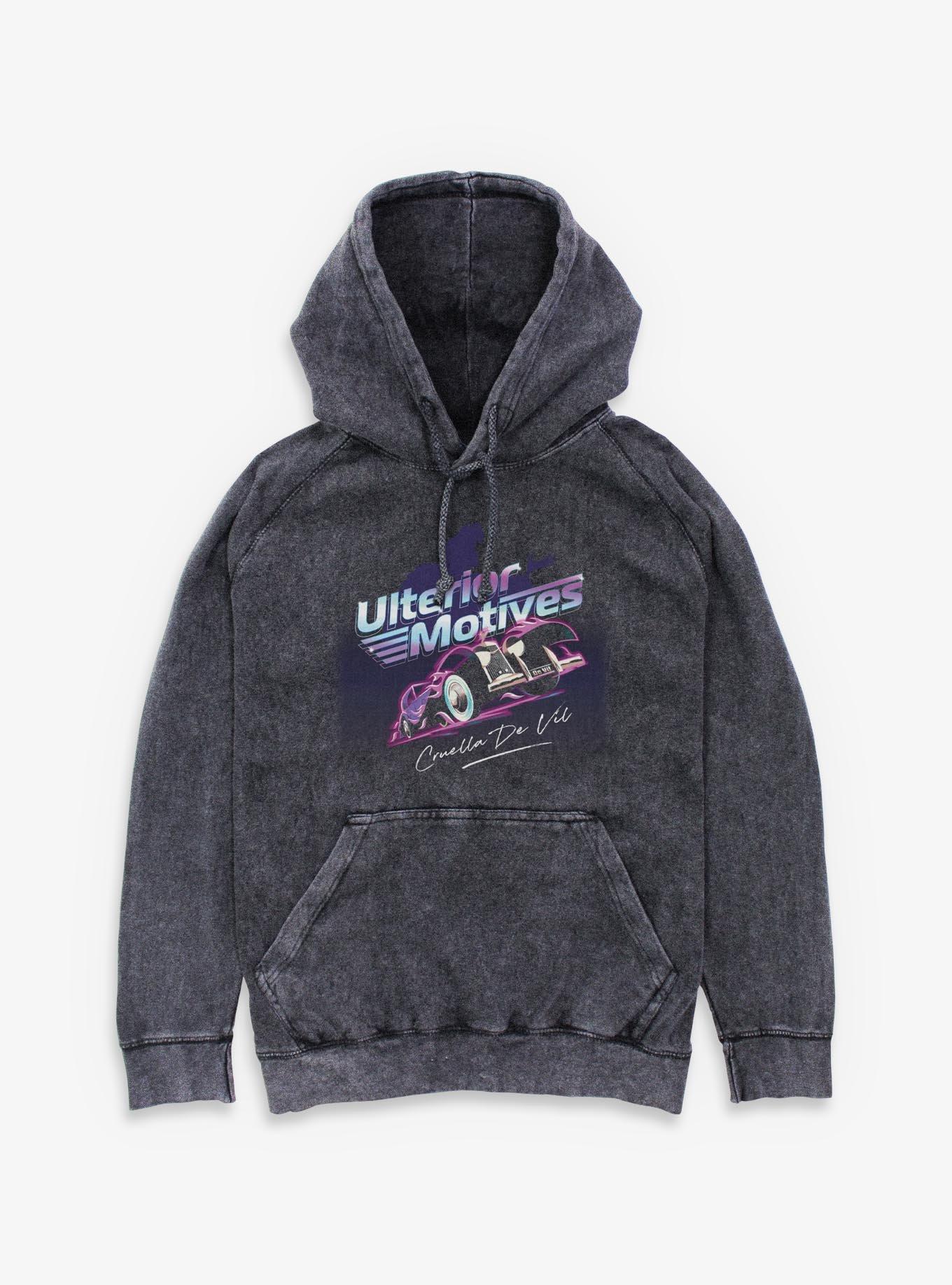 Disney Villains Ulterior Motives Cruella Car Mineral Wash Hoodie, , hi-res