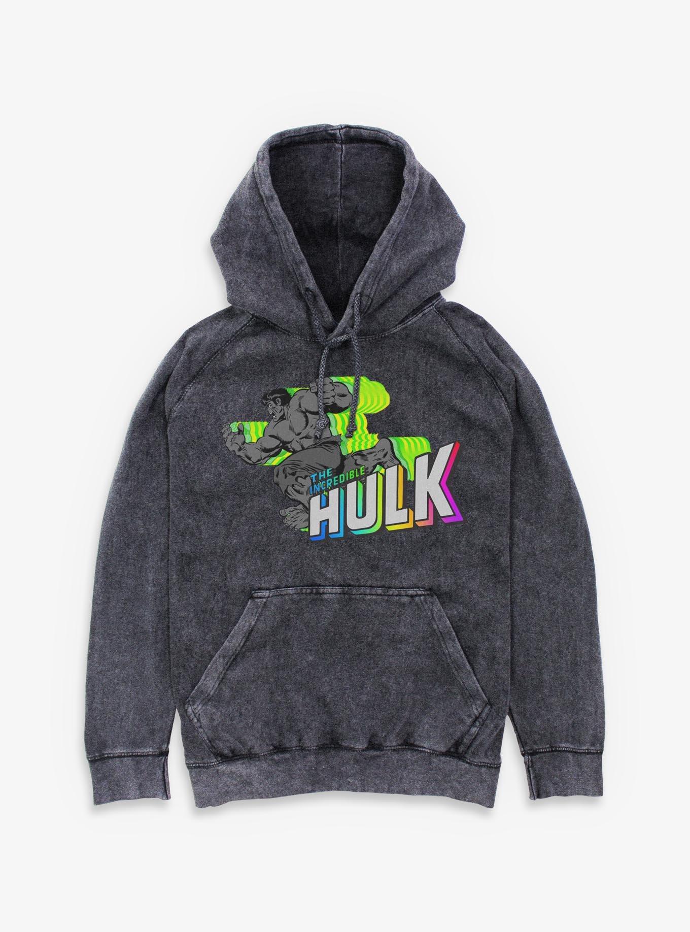 Marvel The Incredible Hulk Visuals Mineral Wash Hoodie, , hi-res