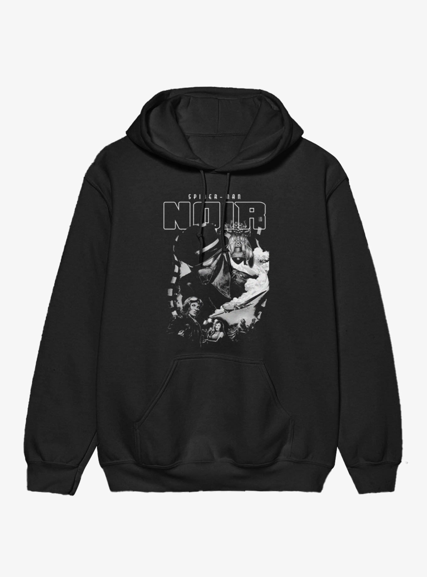 Marvel Spider-Man Noir Detective Fly On The Wall Hoodie, BLACK, hi-res